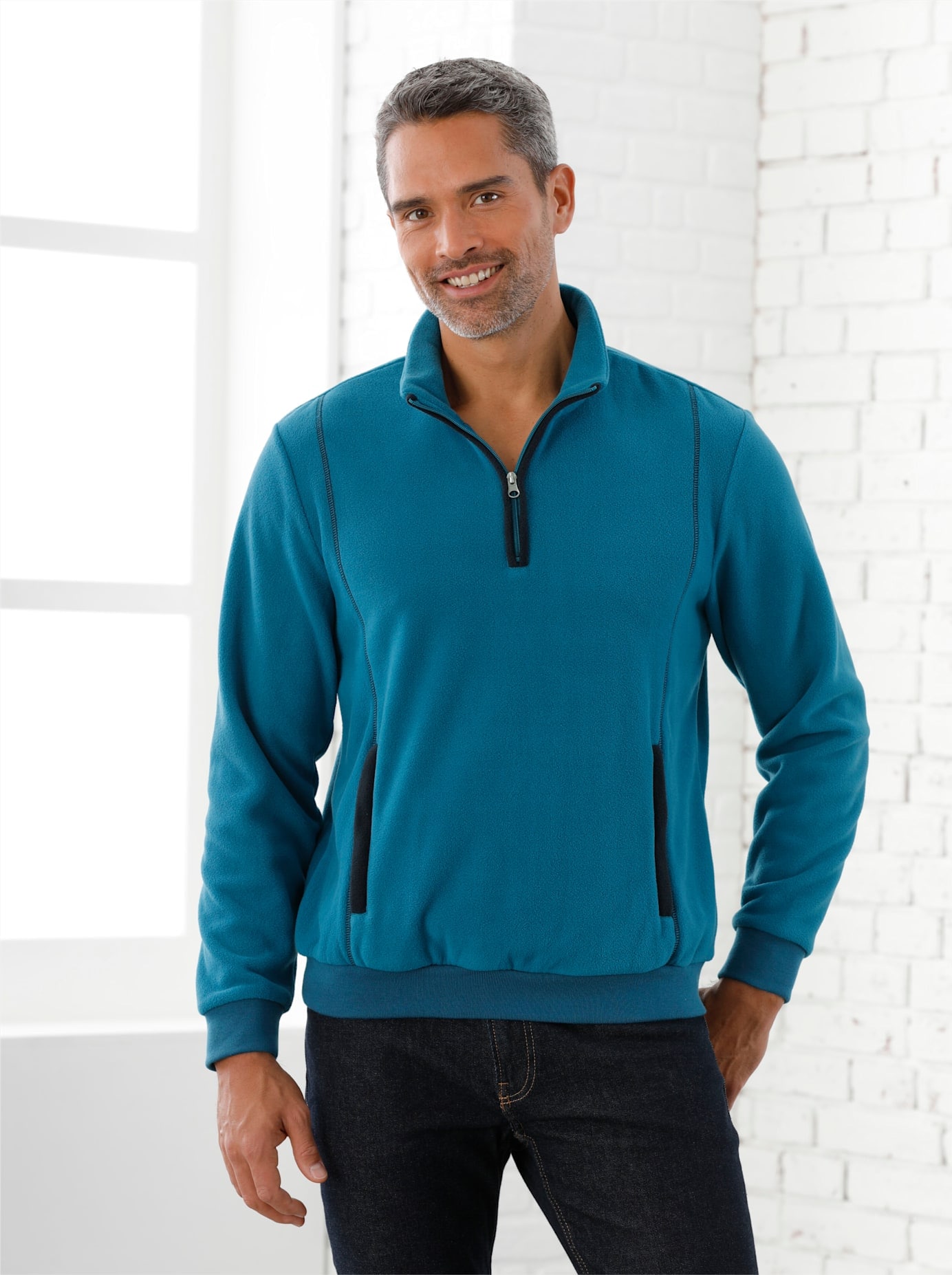 Classic Langarmshirt "Fleece-Shirt" 1 Stk. tlg. günstig online kaufen
