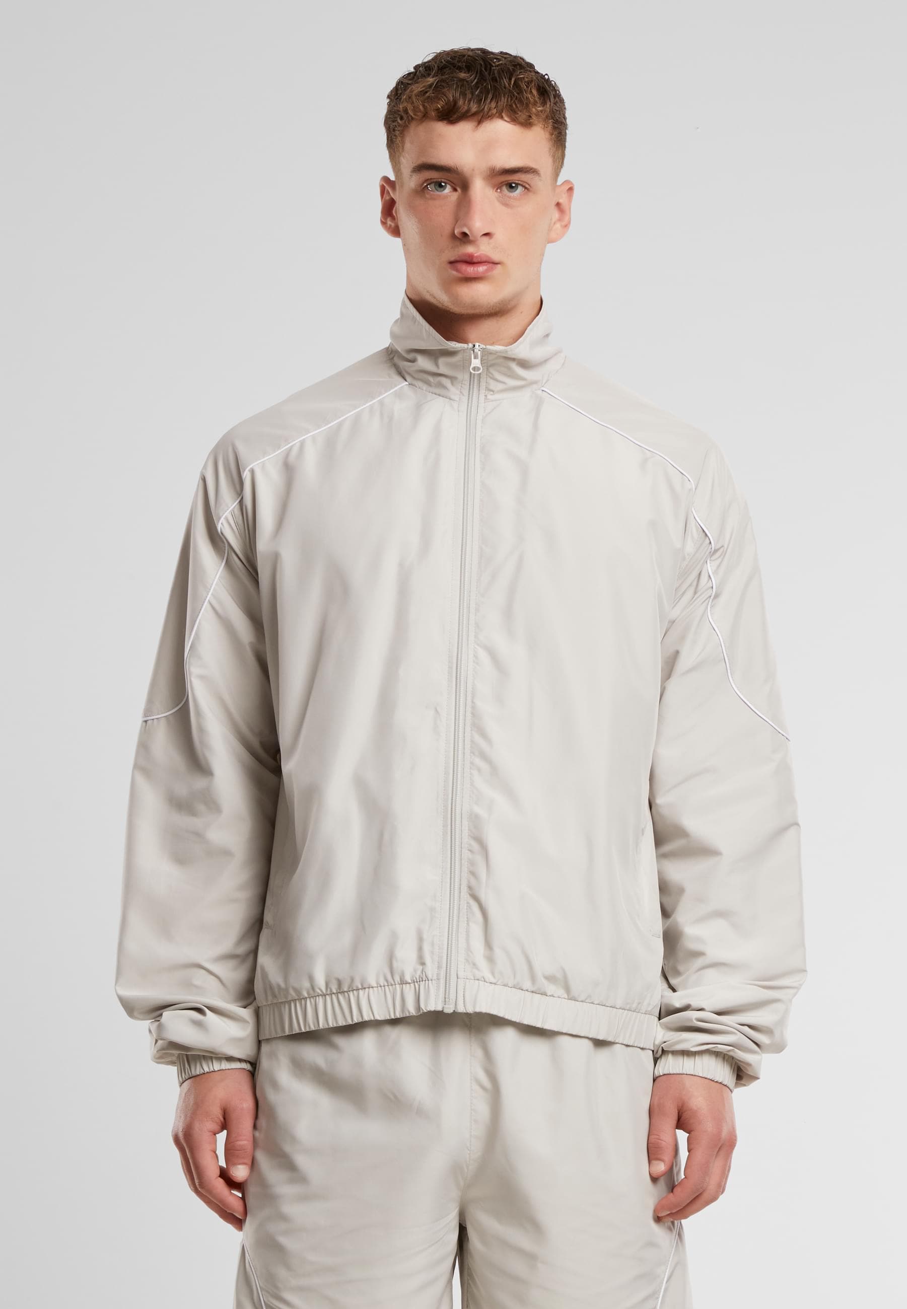 URBAN CLASSICS Trainingsjacke »Urban Classics Piped Panel Trackjacket«, (1 St.), ohne Kapuze
