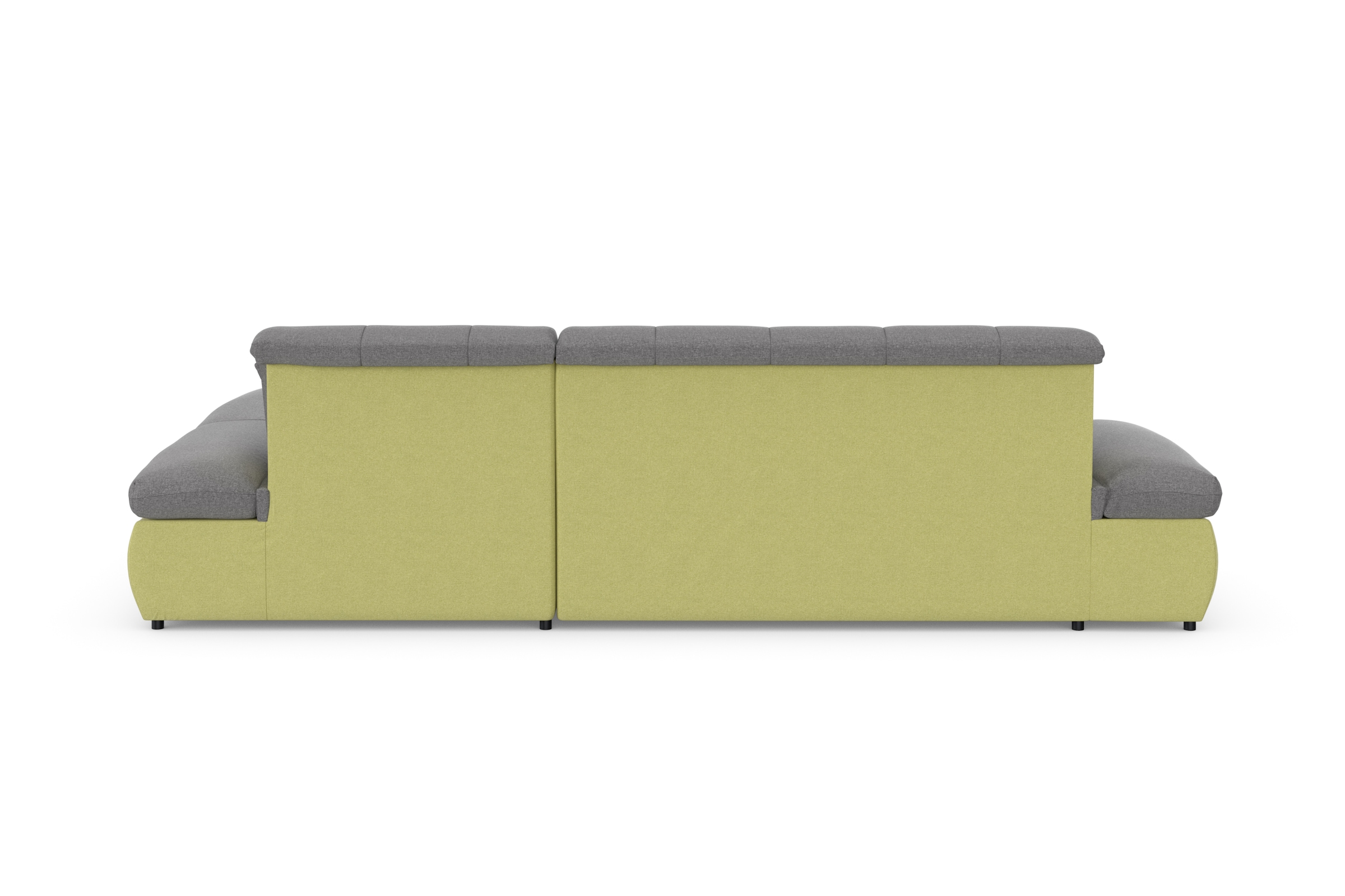 DOMO collection Ecksofa »Moric, L-Form, XXL-Sofa - Breite 300cm«, wahlweise mit Bettfunktion und Armteilverstellung, gelb-schlamm
