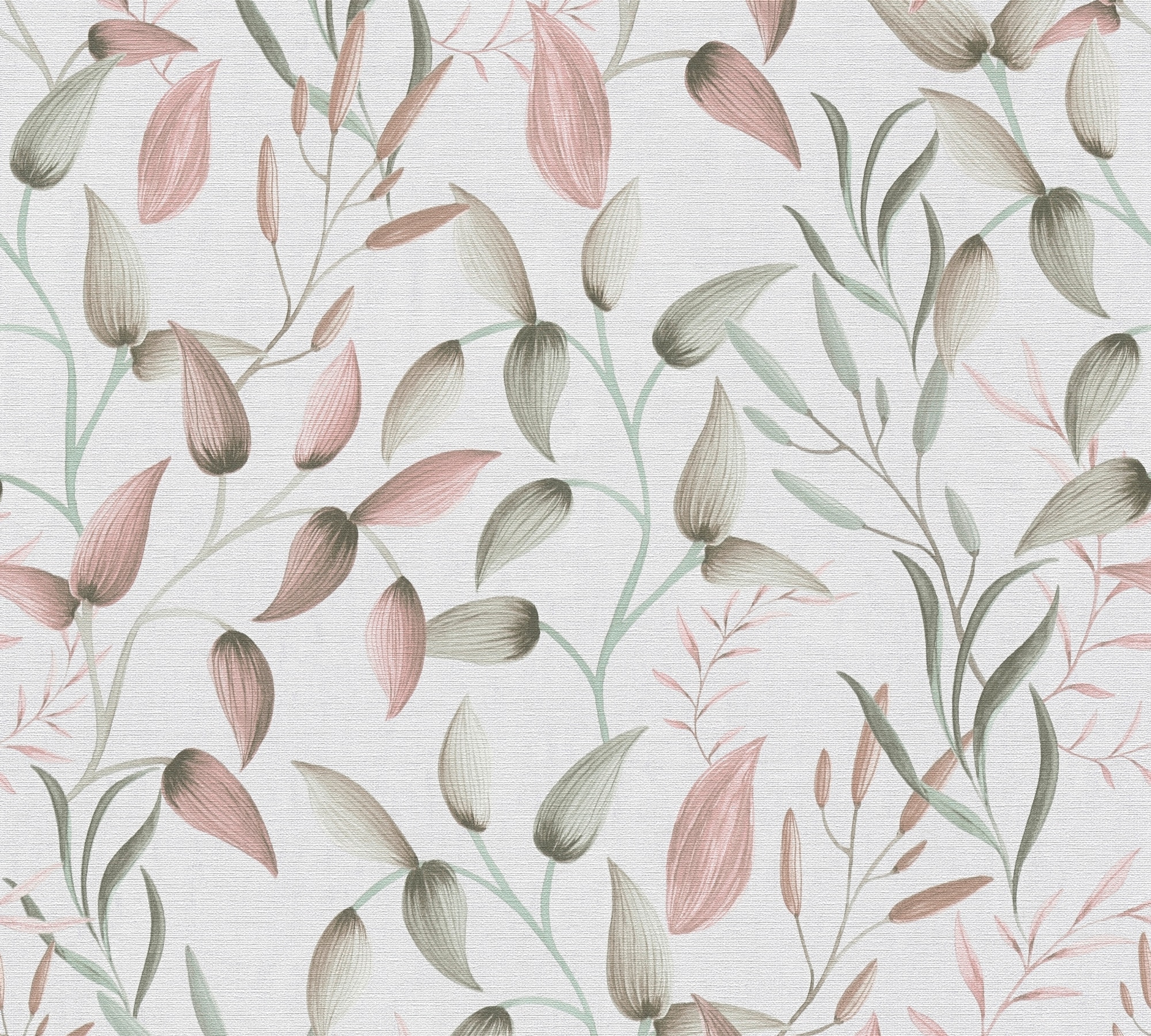 A.S. Création Vliestapete »PintWalls II Blätterranken Tapete Mustertapete Blätter Natur«, matt, Vliestapete floral für Schlafzimmer Küche Wohnzimmer Blätterranke Flur