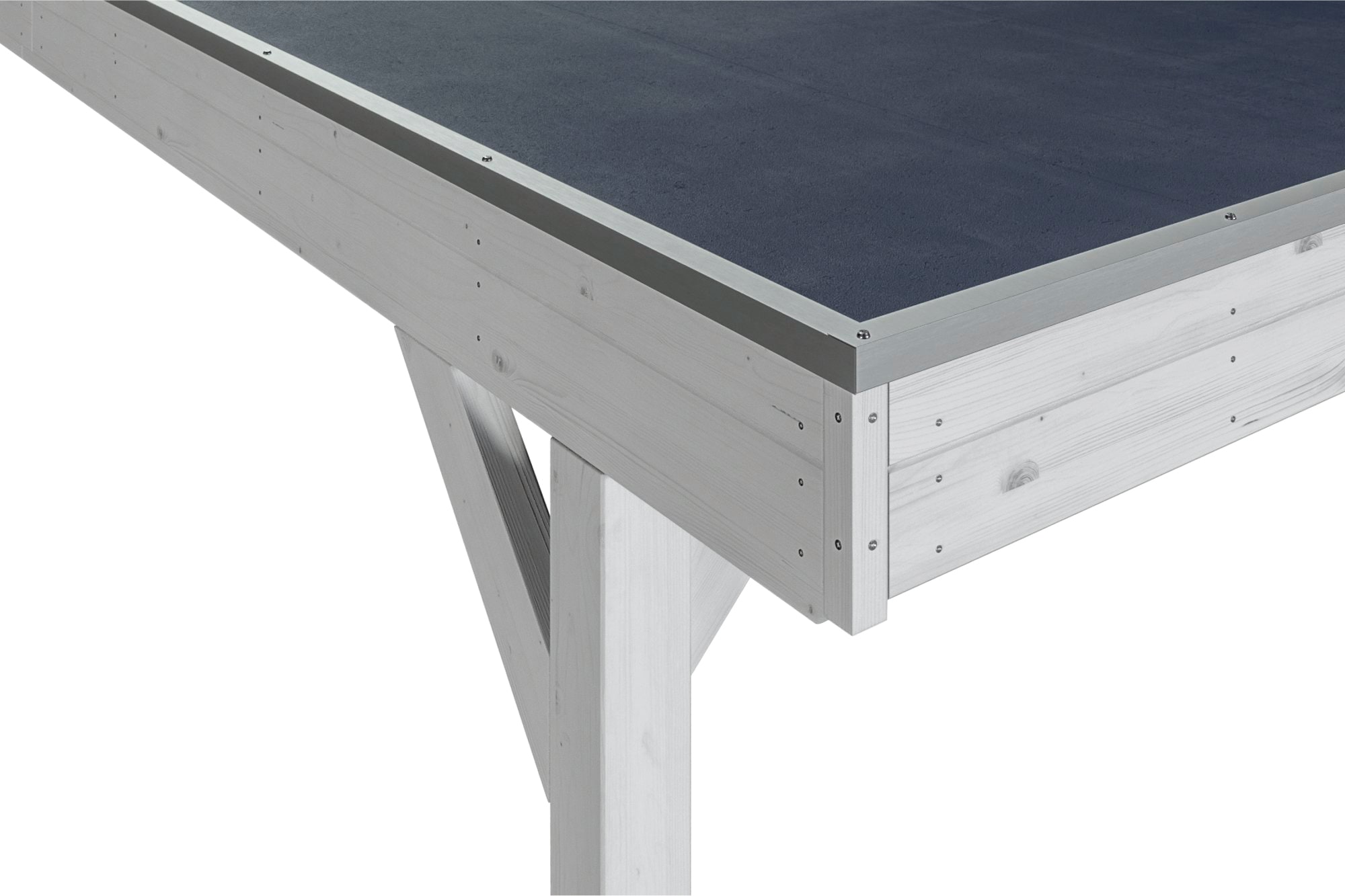 Skanholz Einzelcarport »Grunewald«, Leimholz-Nordisches Fichtenholz, weiß, mit EPDM-Dach