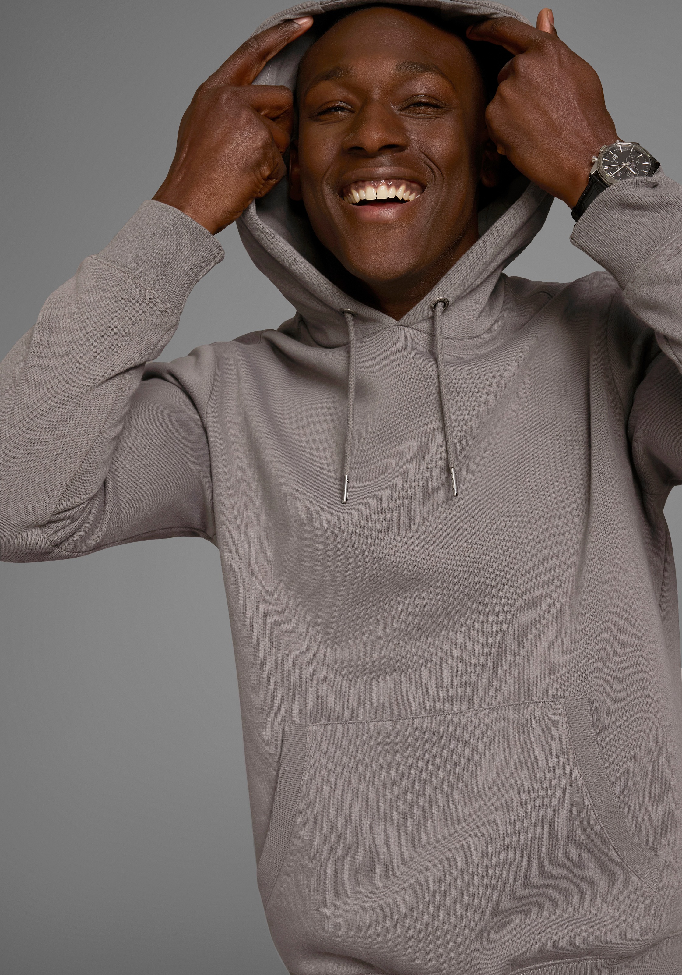 Mans World Kapuzensweatshirt, mit Kämguruhtasche günstig online kaufen