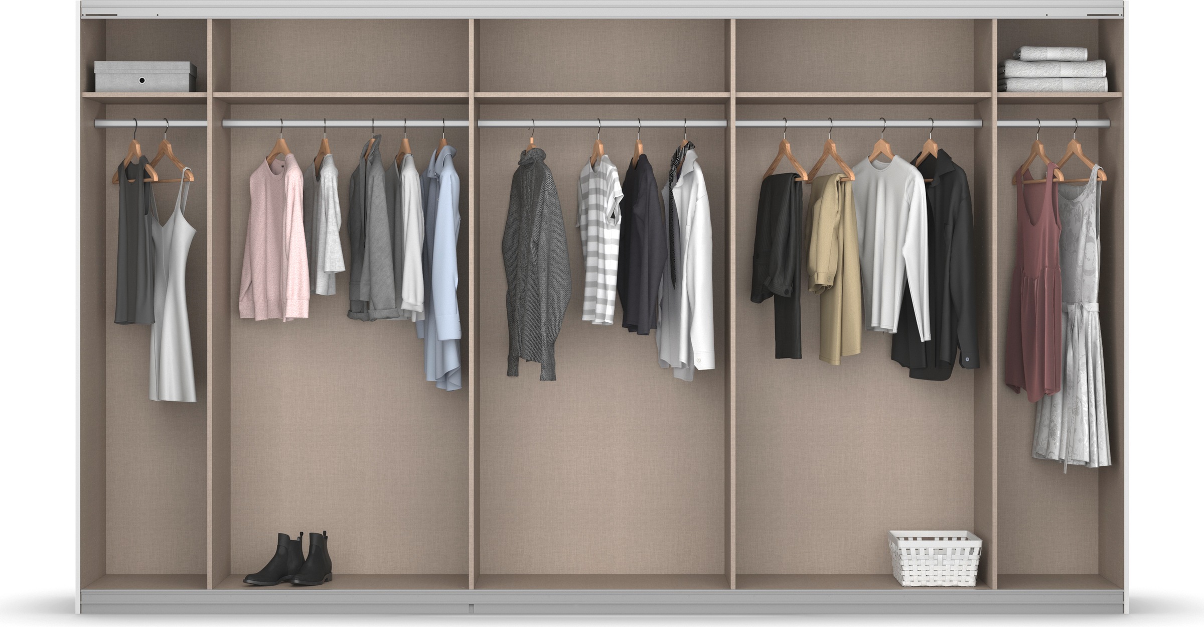 Thumbnail - rauch Schwebetürenschrank "Kleiderschrank Schrank Garderobe Wäscheschrank Ankleide OTELI" Breiten 203/271/315/360 cm Höh...