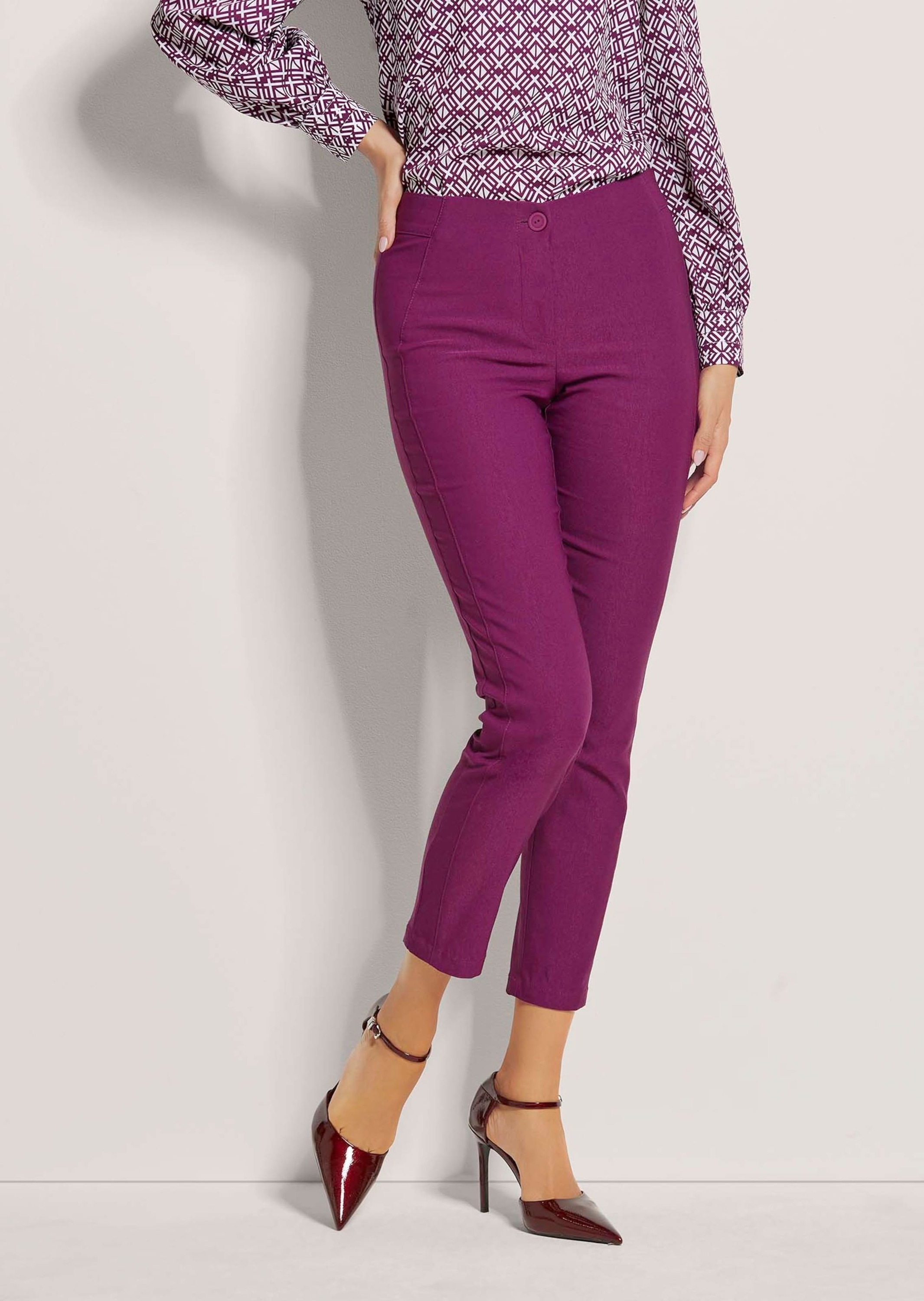 MADELEINE Stoffhose "Hose Schlanke Stretch-Hose mit Vichy-Karo" günstig online kaufen