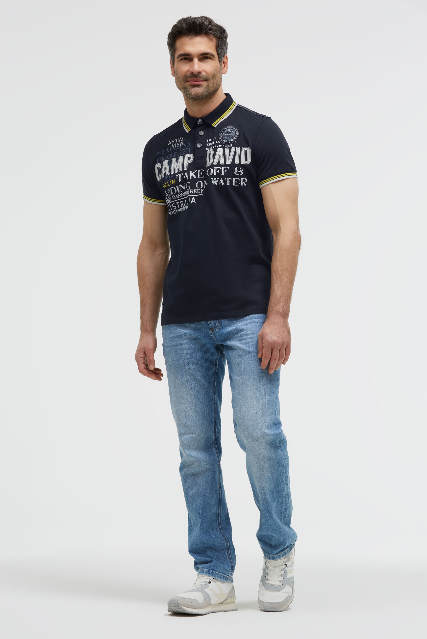 CAMP DAVID Poloshirt aus Baumwolle