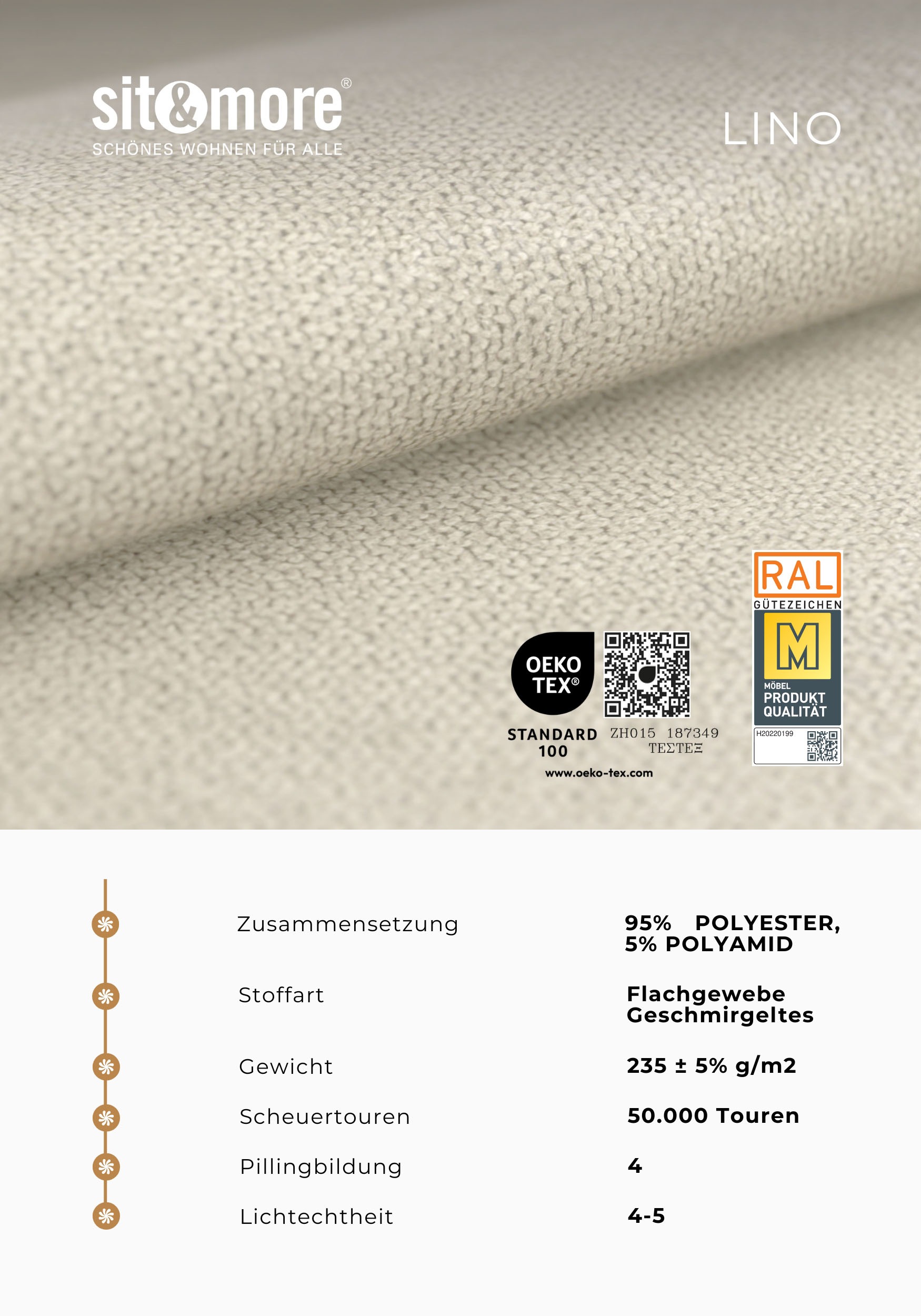 sit&more Big-Sofa »Concept« Modernes Sofa in drei Fußfarben zur Auswahl