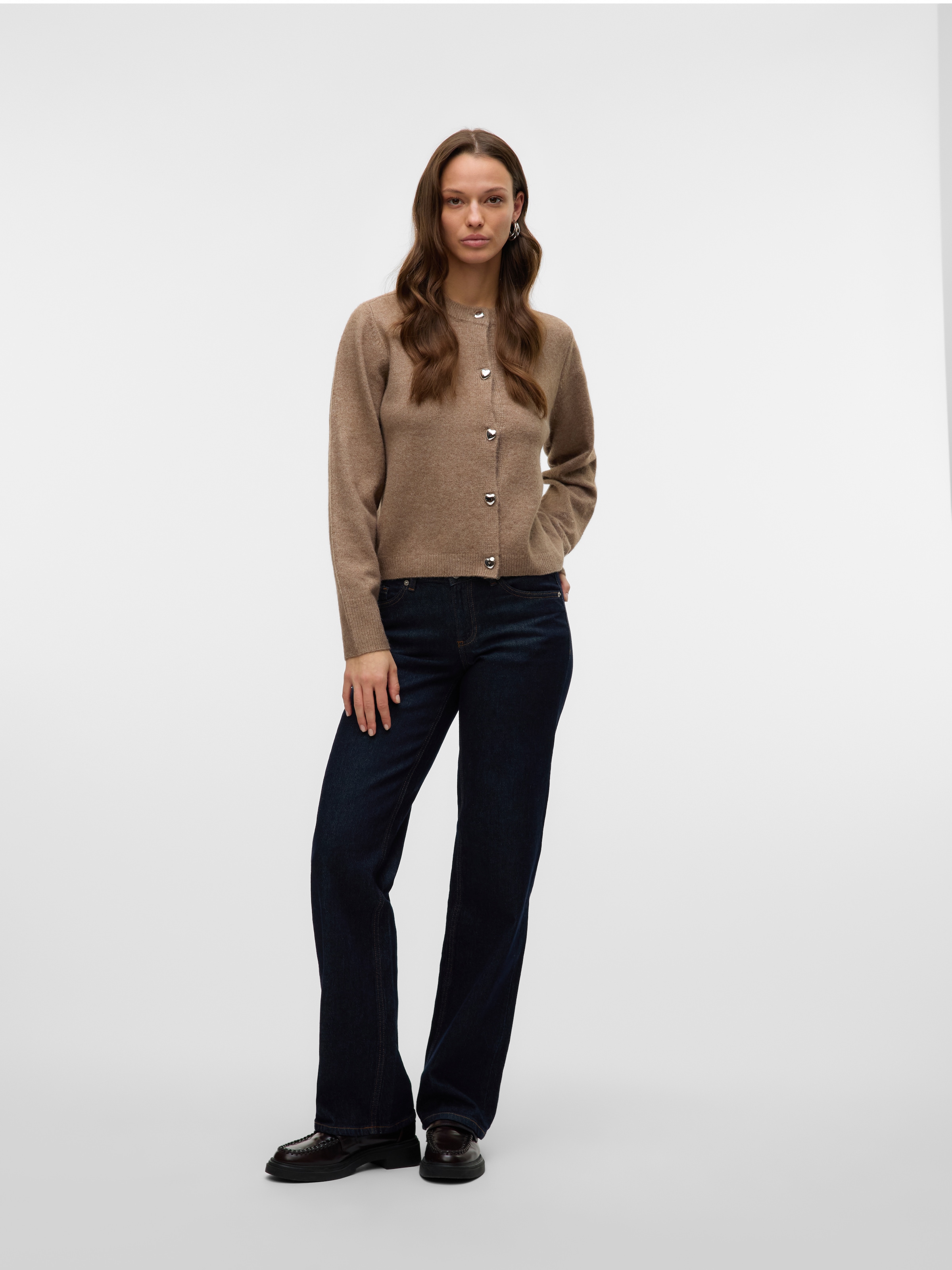 Vero Moda Strickjacke »VMFIONA LS SHORT BUTTON CARDIGAN GA BOO«