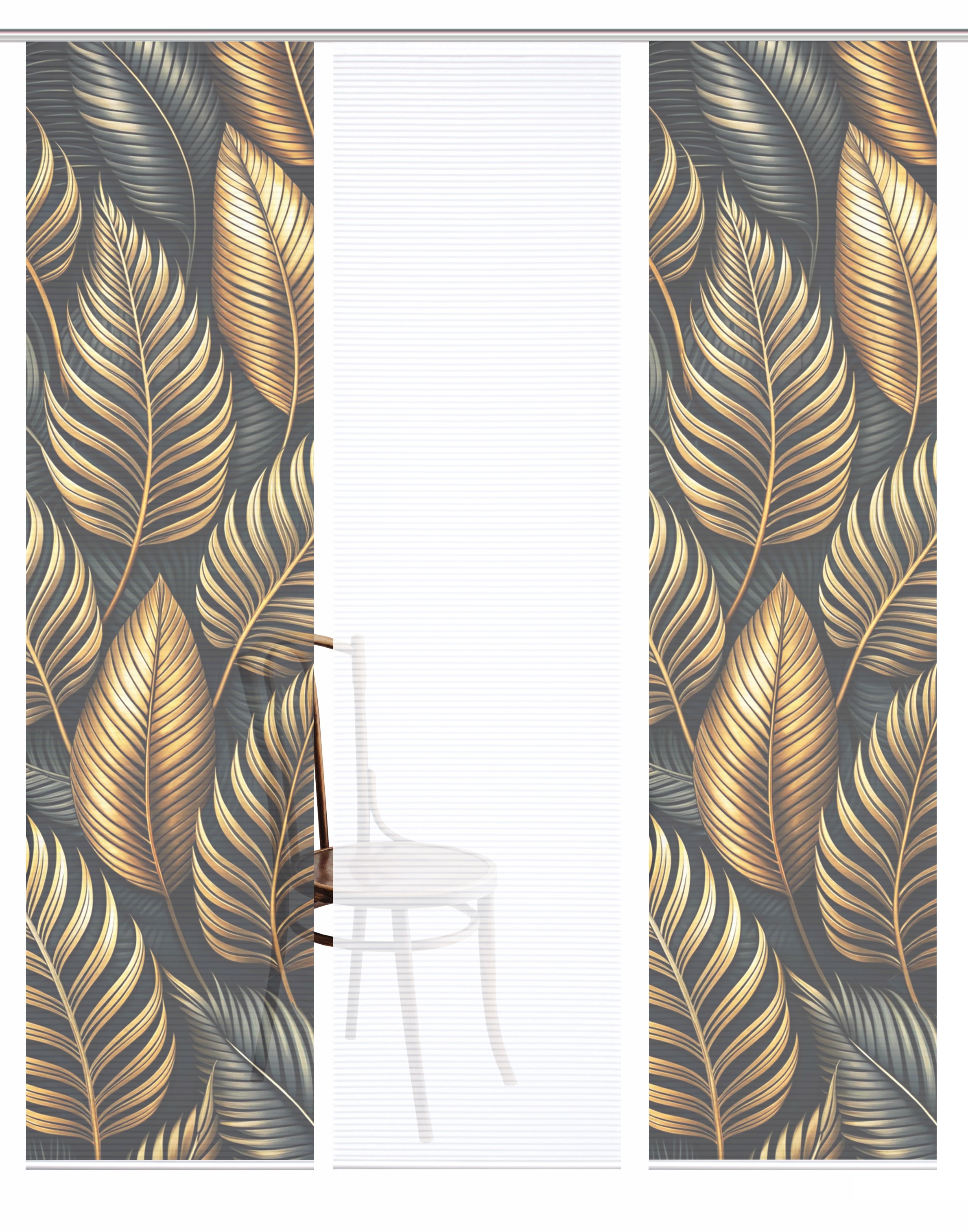 HOME in green Schiebegardine "ZEDRIC" Paneelwagen 3 Stk. tlg. Bambusoptik, günstig online kaufen