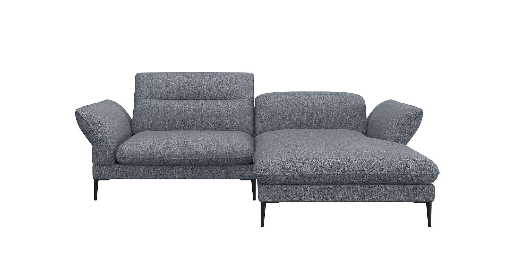 FLEXLUX Ecksofa »Salino, Funktionssofa mit Recamiere, Relaxsofa, Ecksofa«, Sofa mit Arm- und Kopfteil-Verstellungen, Kaltschaum & Stahl-Wellen