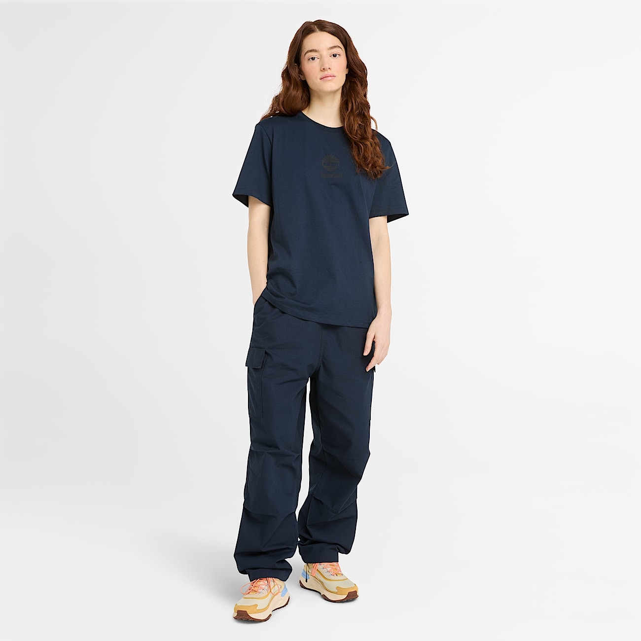 Timberland T-Shirt »Print Stack Logo Short Sleeve Tee« Kurzarm-Design, mit Rundhalsausschnitt mit Rippbündchen, aus Baumwolle