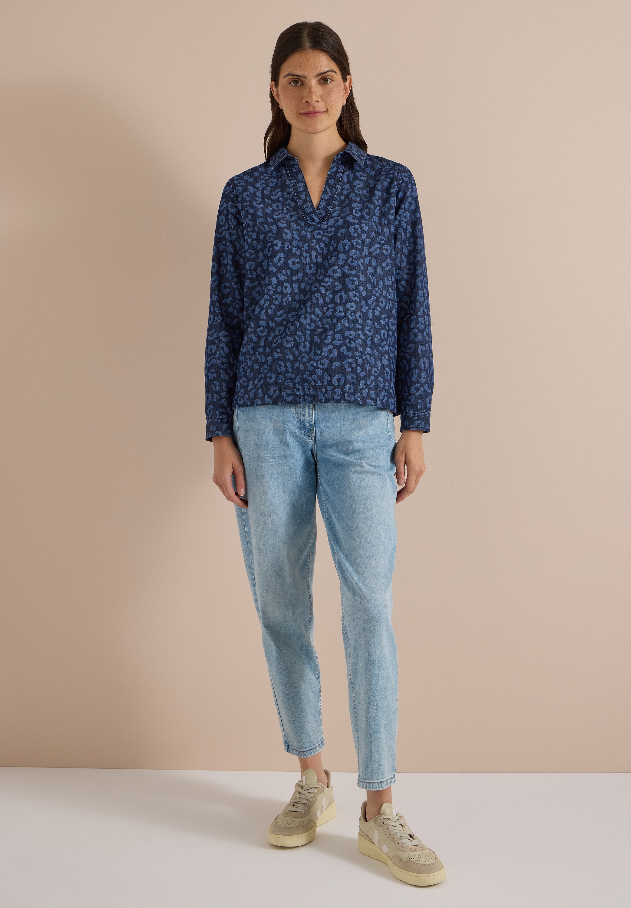 Cecil Klassische Bluse mit allover Print