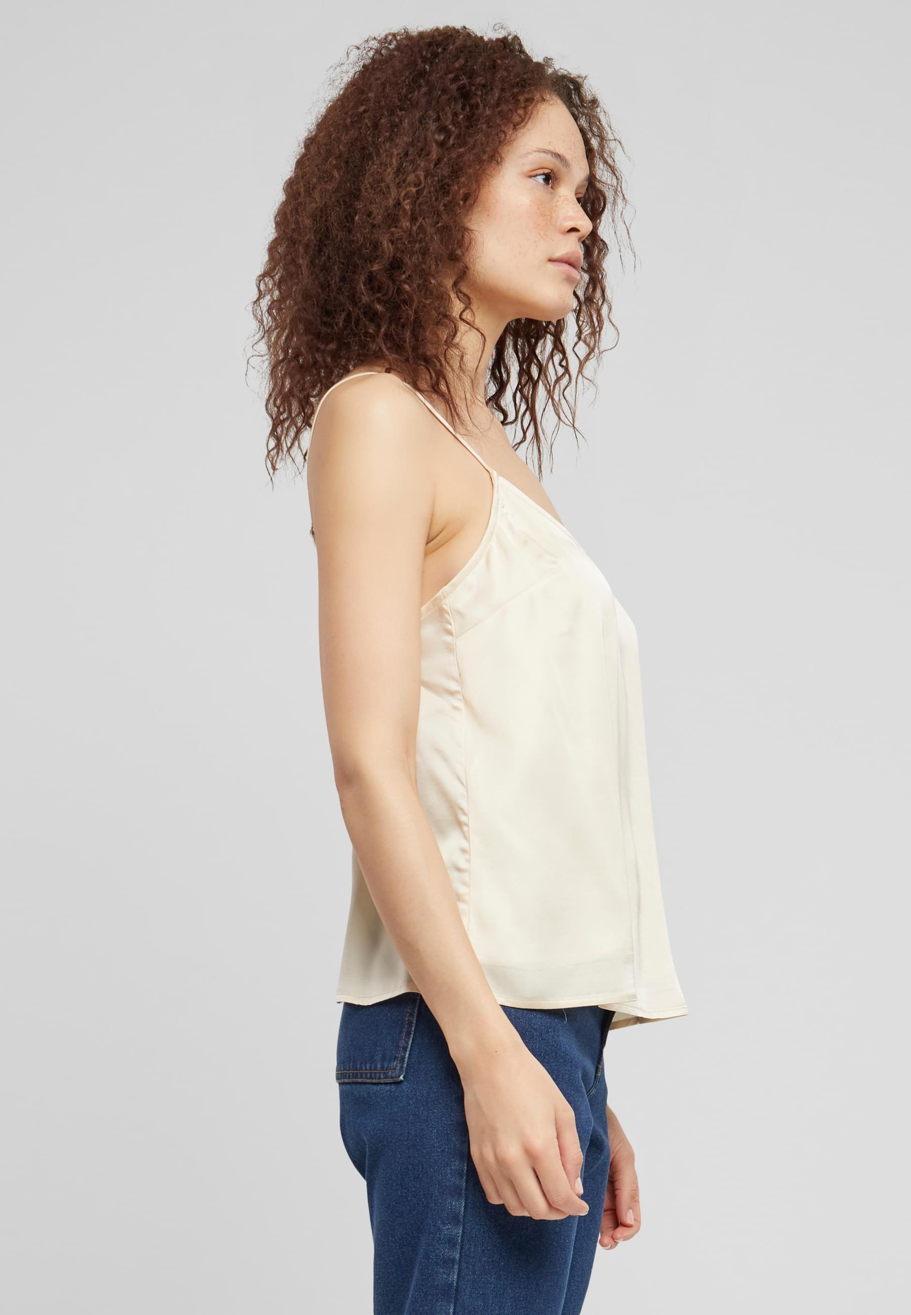 URBAN CLASSICS Muskelshirt »Urban Classics Damen Ladies Viscose Satin Slip Top«, (1 tlg.)