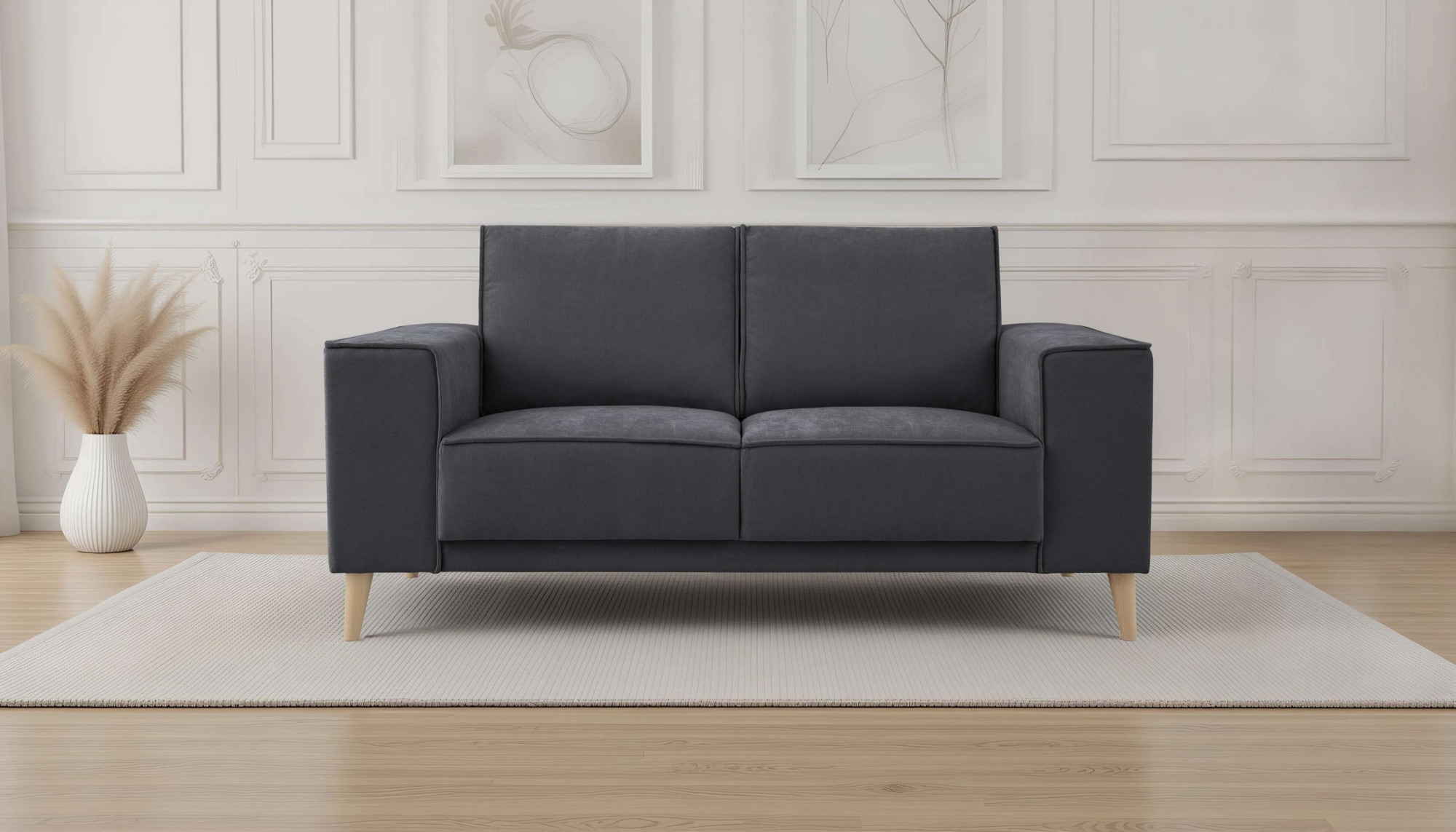 OTTO home 2-Sitzer "Oland Skandi, weicher Chenille-Stoff" 164 cm, Wellenunt günstig online kaufen