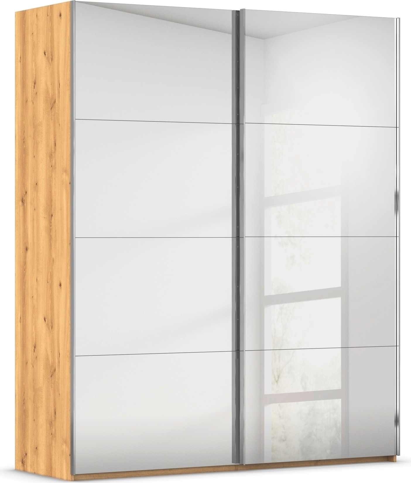 rauch "Kleiderschrank Schrank Garderobe Schlafzimmerschrank SCALE-FYRA" edle viergeteilte Türen, Spiegelfront und viele Farben MADE IN GERMANY