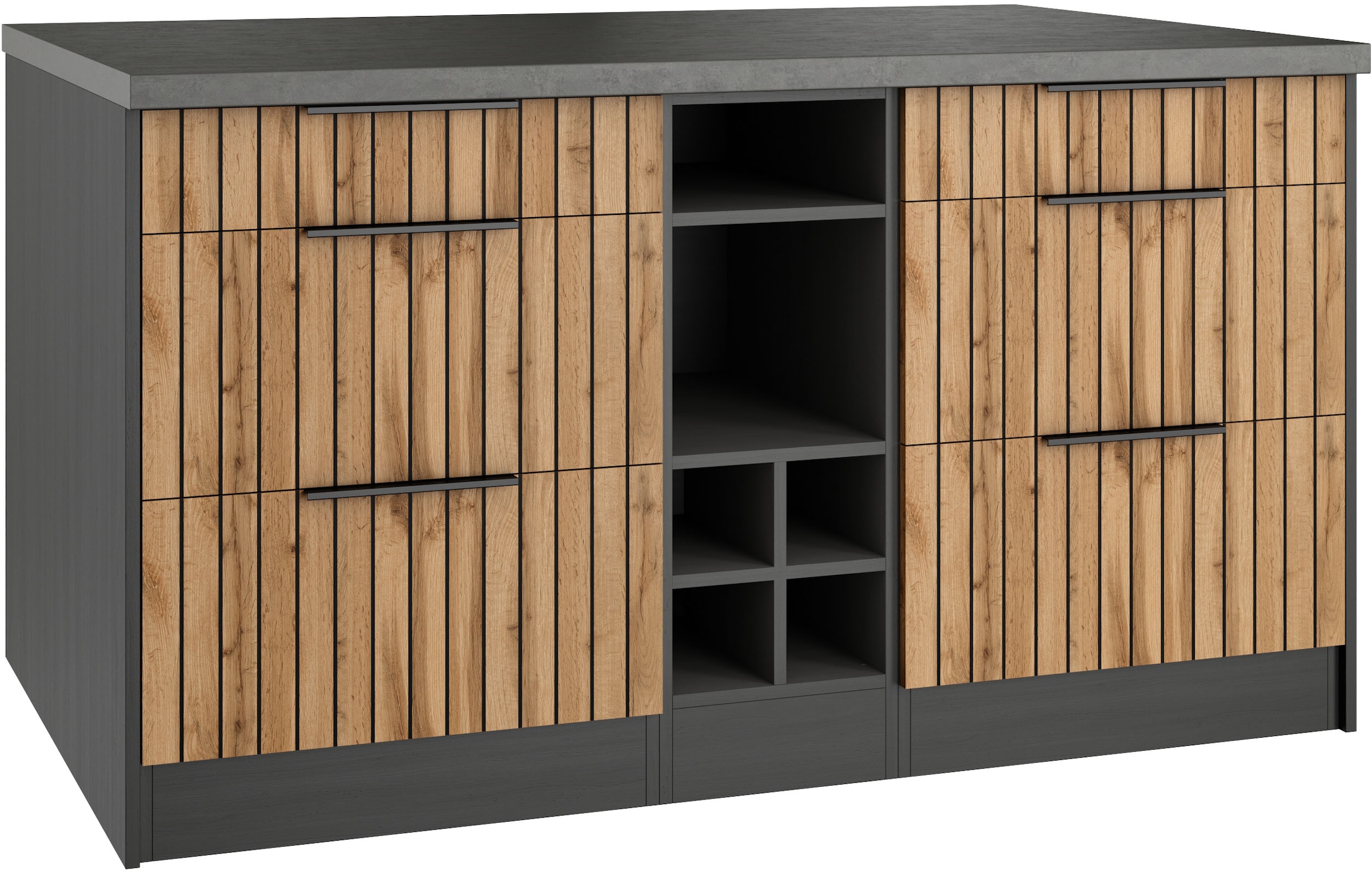 KOCHSTATION Kücheninsel »KS-Lagos«, Kücheninsel 153/100 cm, mit höhenverstellbaren Möbelfüßen