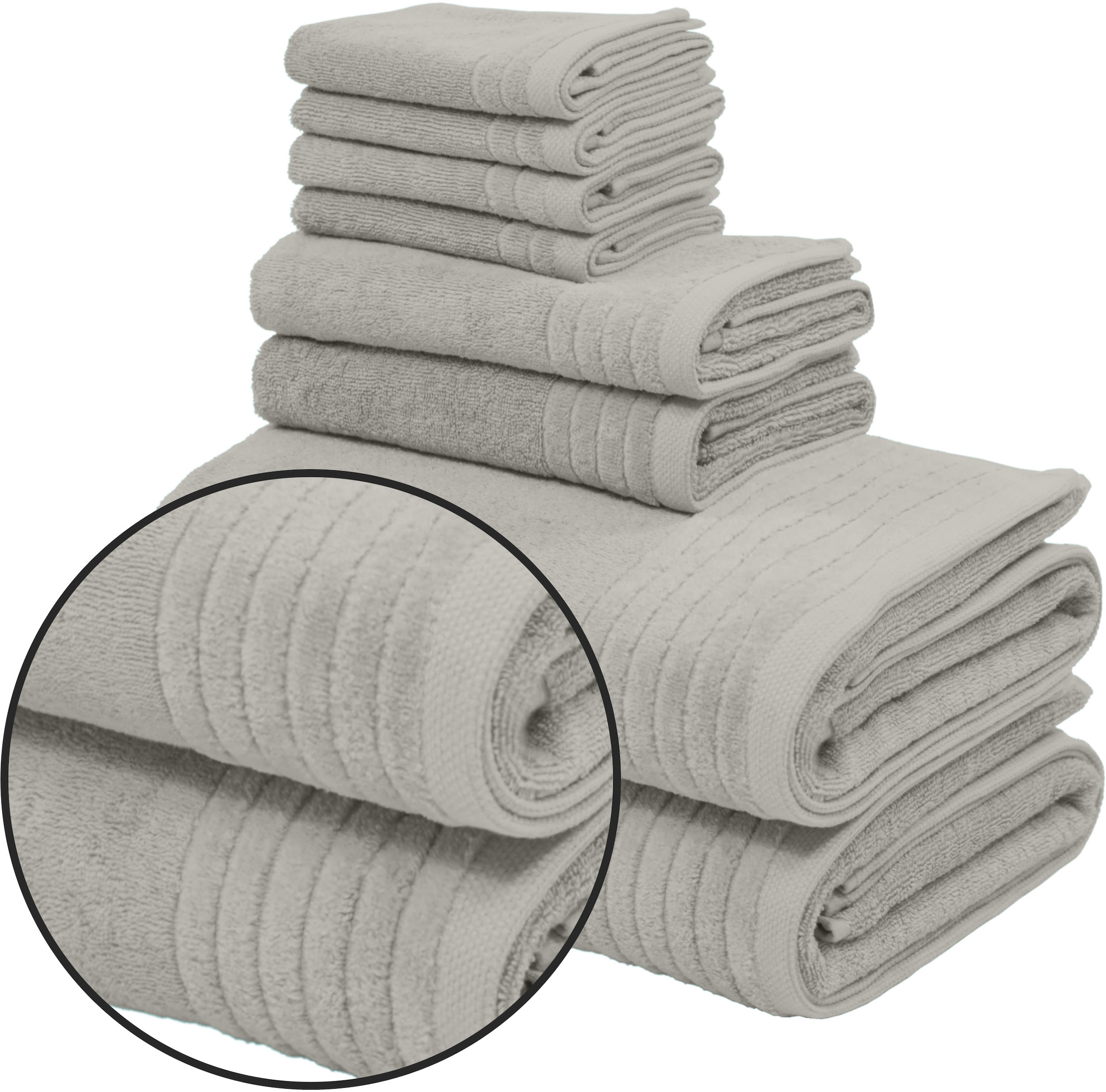 OTTO home Handtuch Set "Sanremo Premium, Premium Handtücher, 600 gr/m², dicke Qualität" Set 8 Stk. Frottier Duschtücher, Handtücher, Seiftücher, 100% Baumwolle, 5 Jahre Garantie