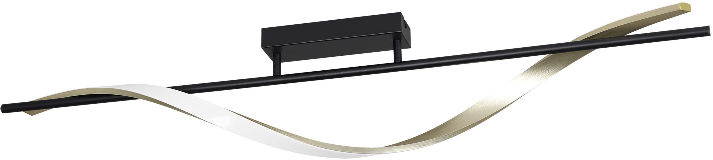 EGLO Deckenleuchte "CONAPRATO Deckenlampe - Alu, Stahl - LED - 20W - IP20", 1, H: 20cm, 1 Stk., schwarz, Wohnzimmer, Leuchten, Wohzimmerlampe,