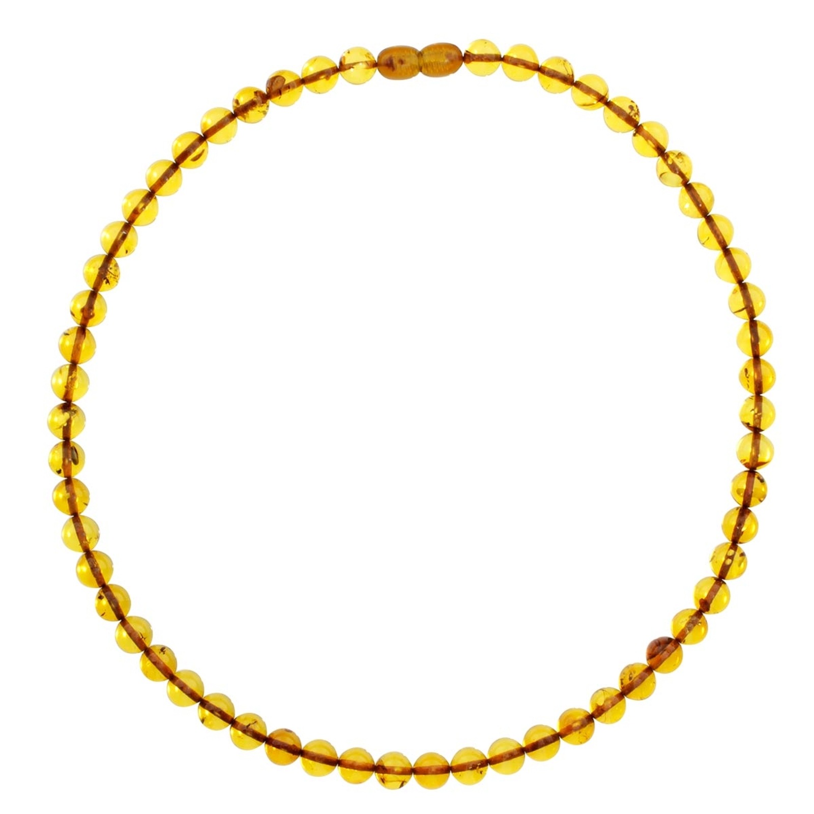 OSTSEE-SCHMUCK Damen Gliederkette "Ostsee-Schmuck Kette Kugel 8 mm Kette Kugel 8 mm", 42cm, Bernstein, L: 42, braun, Bernstein, Halsketten