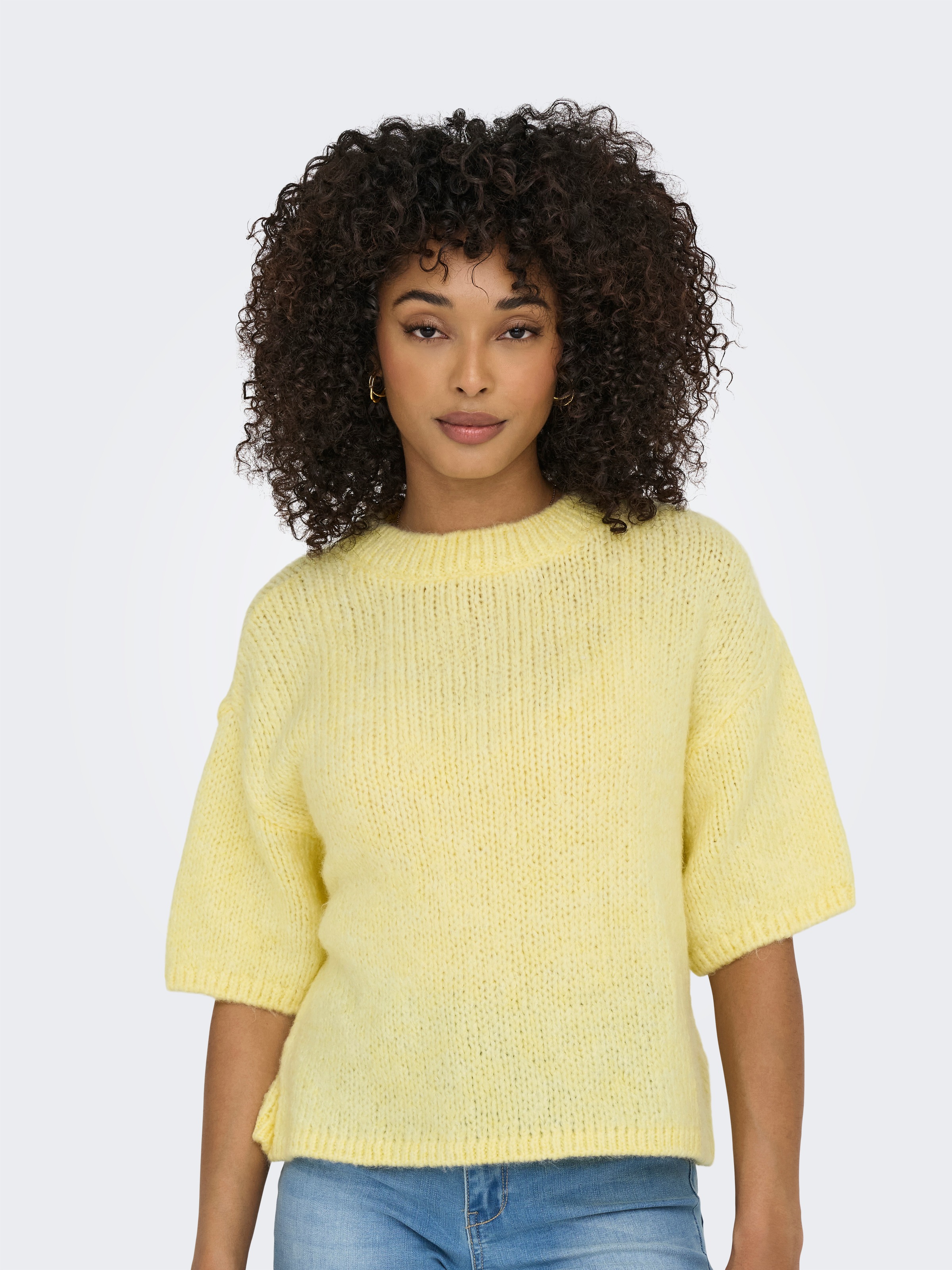 JDY Strickpullover "JDYLINEA S/S PULLOVER O-NECK KNT NOOS" Kunstfaser, Knit günstig online kaufen