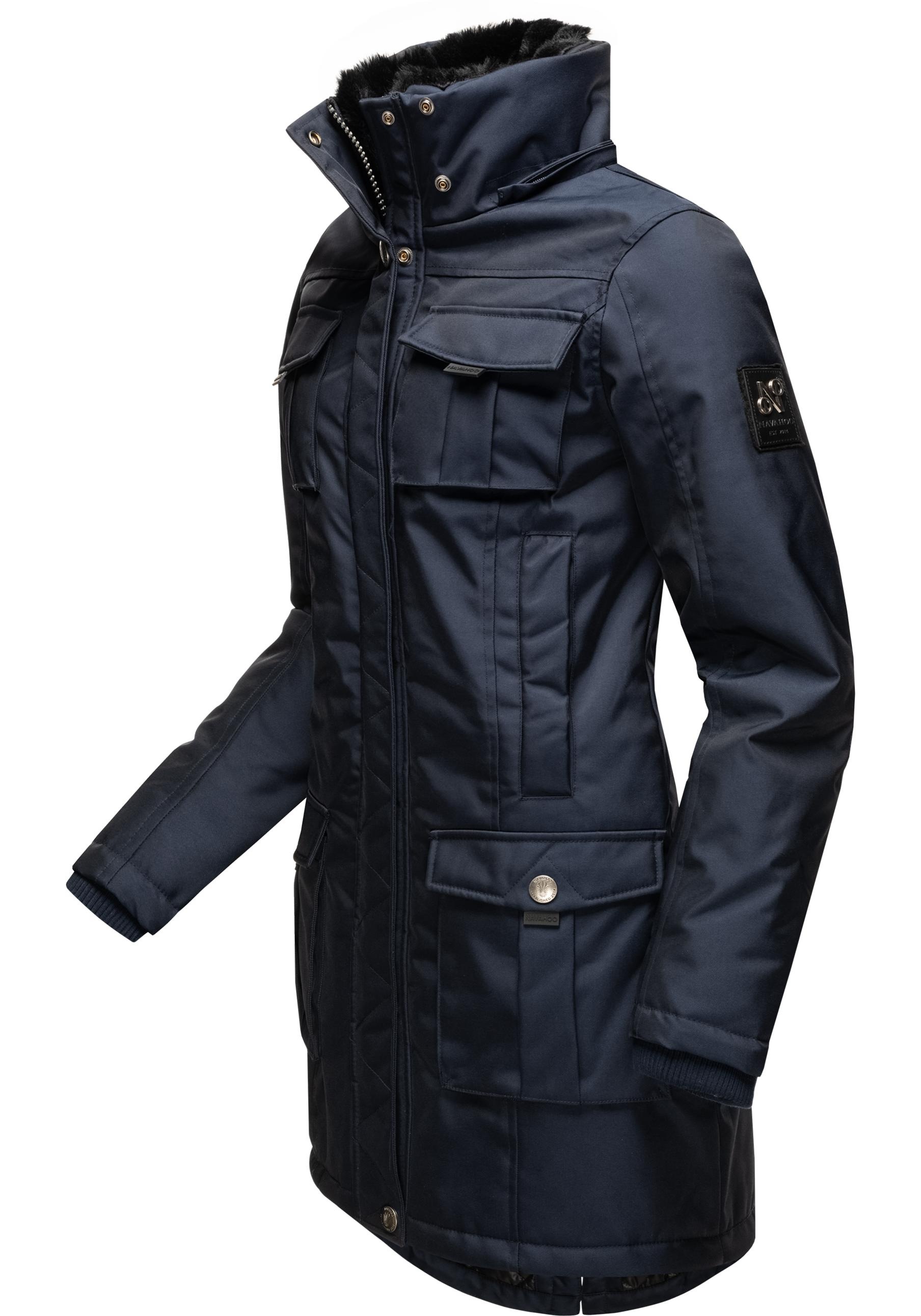Navahoo Wintermantel »Tiniis«, Parka mit abnehmbarer Kapuze und extra Einkaufstasche