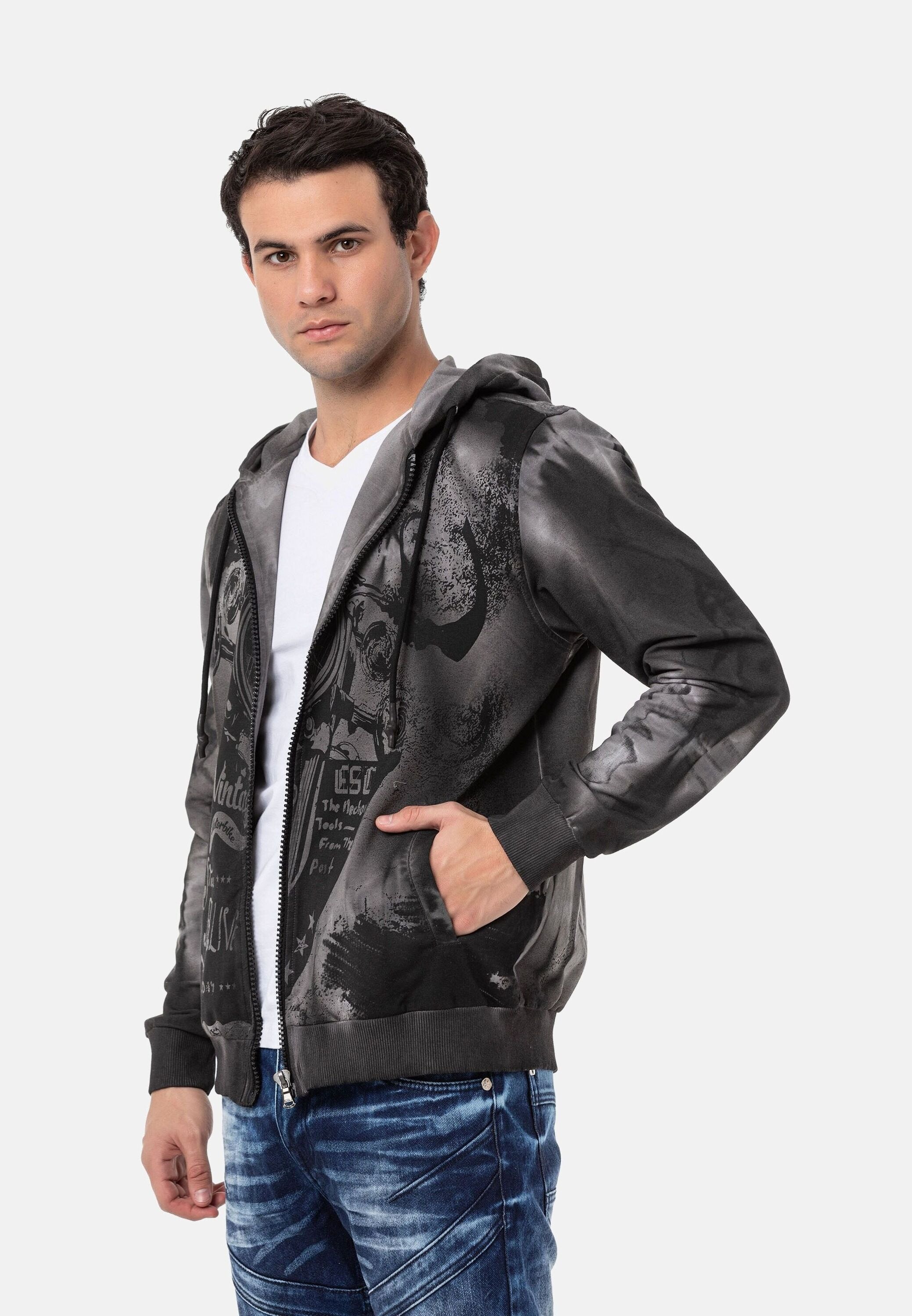 Cipo & Baxx Sweatjacke »Jacken«, mit Print, CL561