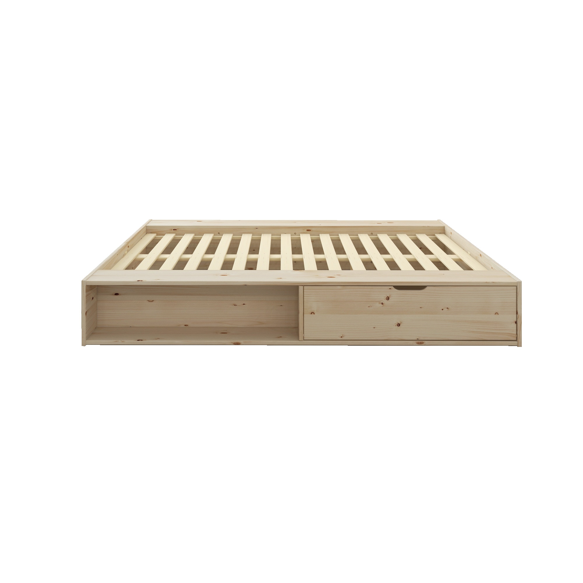 Home affaire Stauraumbett »Erno, Massivholzbett, Futonbett, 275KG belastbar«, (Breite/ Belastbarkeit: 120cm/275 KG, 180cm/275 KG), mit Lattenrost, Massivholz, FSC® zertifiziert, viel Stauraum + Ablagen