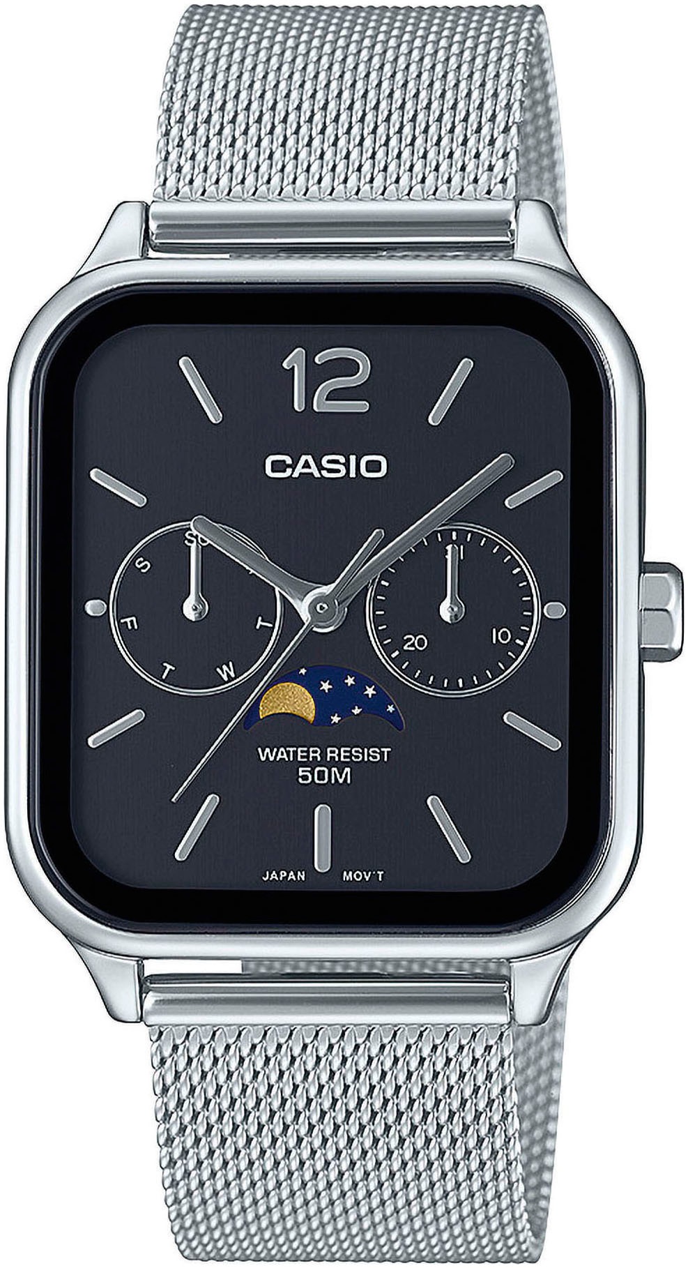 Casio Collection Quarzuhr, Armbanduhr, Herrenuhr, Damenuhr, Datum, Mondphase