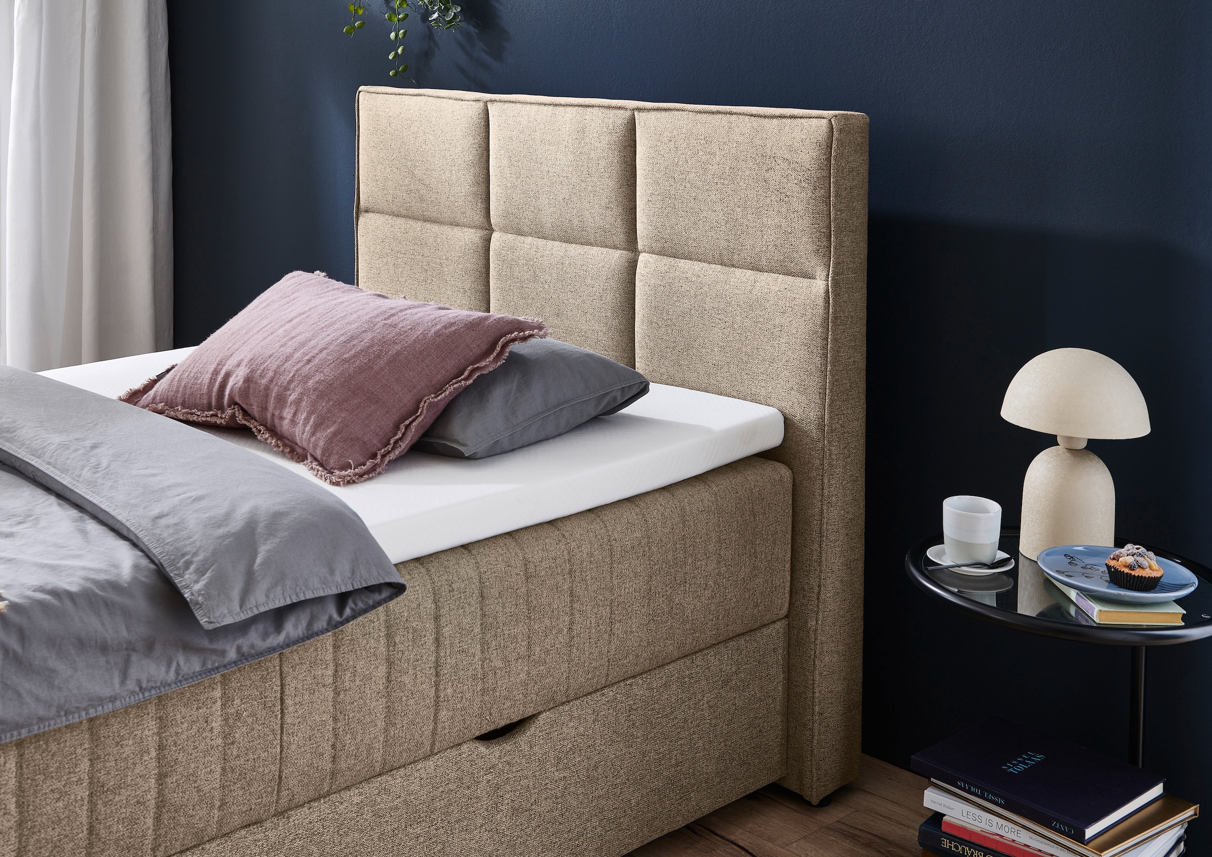 meise.möbel Boxspringbett »Tambo«, inkl. Bettkasten & Topper, erhältlich in 120x200cm oder 180x200cm