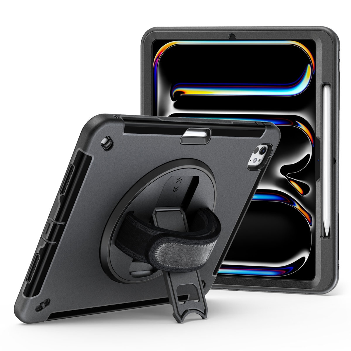 4smarts Tablet-Hülle »Rugged Case GRIP für Apple iPad Pro 13 (M4, 2024)«, Backcover, Schutzhülle, Handyschutzhülle, Case, Schutzcase, stoßfest