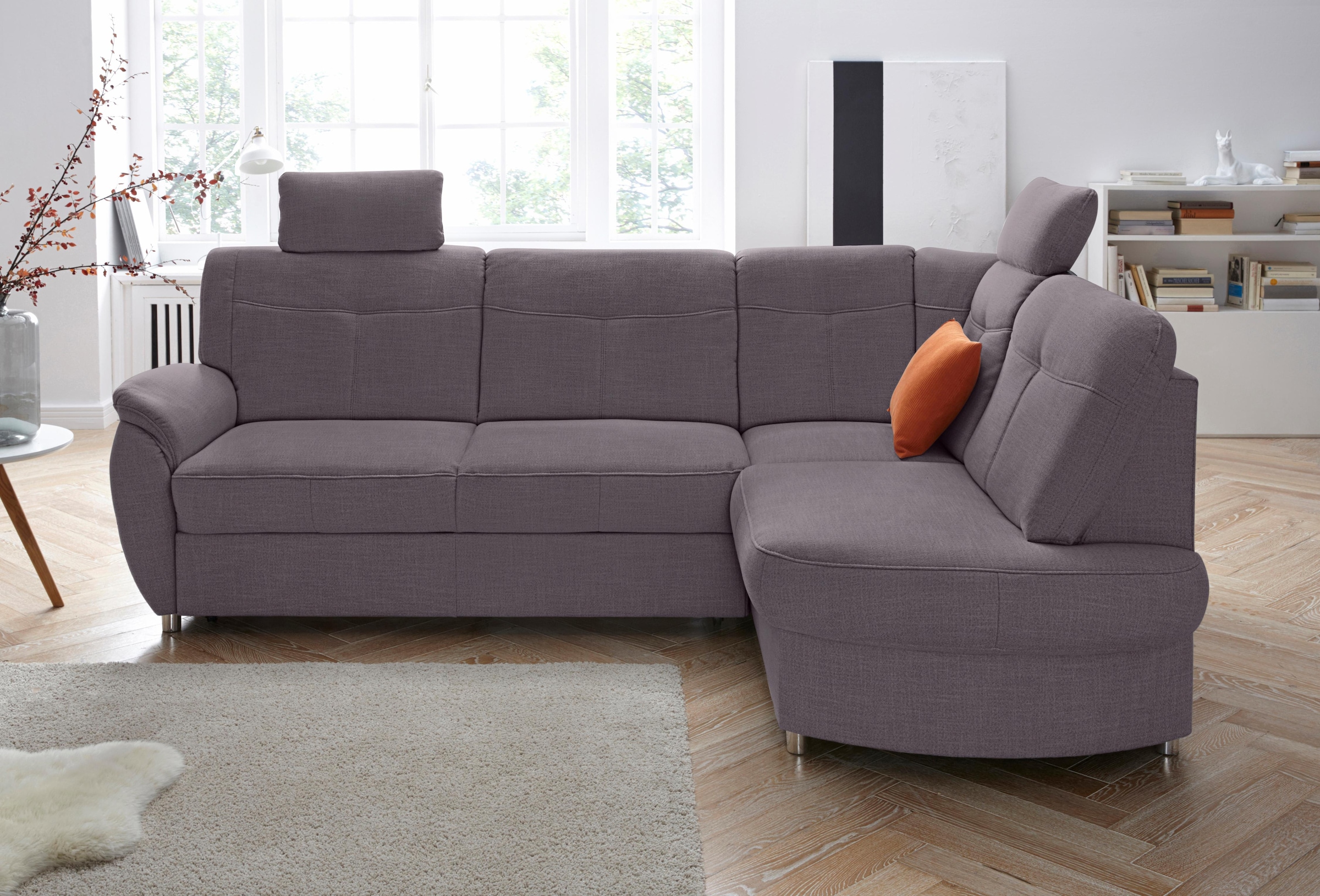 sit&more Ecksofa "Sonoma, L-Form, B: 246 cm, Bettfunktion & Bettkasten optional" Federkern, komfortable Sitzhöhe 45 cm, frei im Raum stellbar