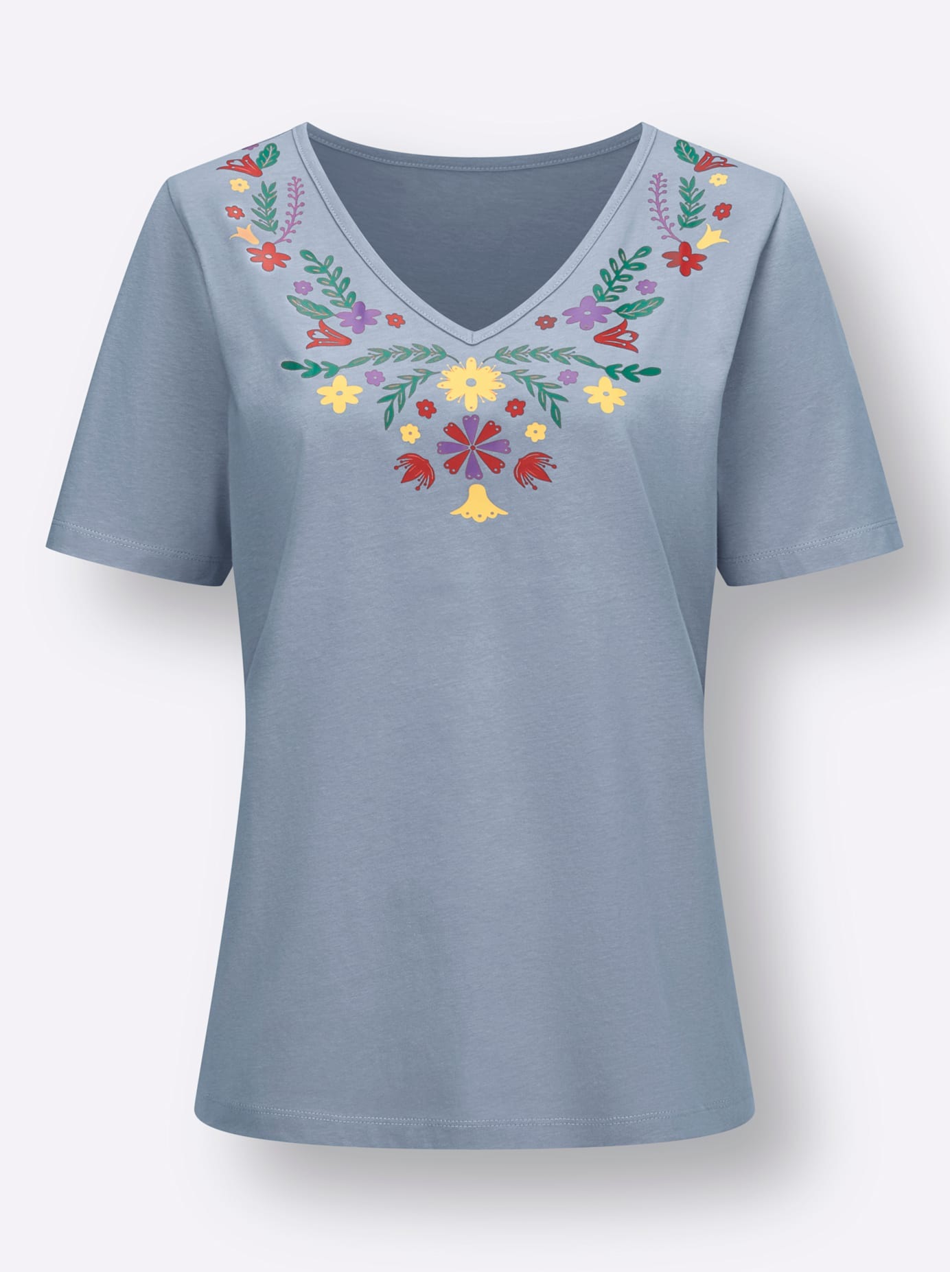 Thumbnail - Classic Basics V-Shirt "Kurzarm-Shirt", (1 tlg.)