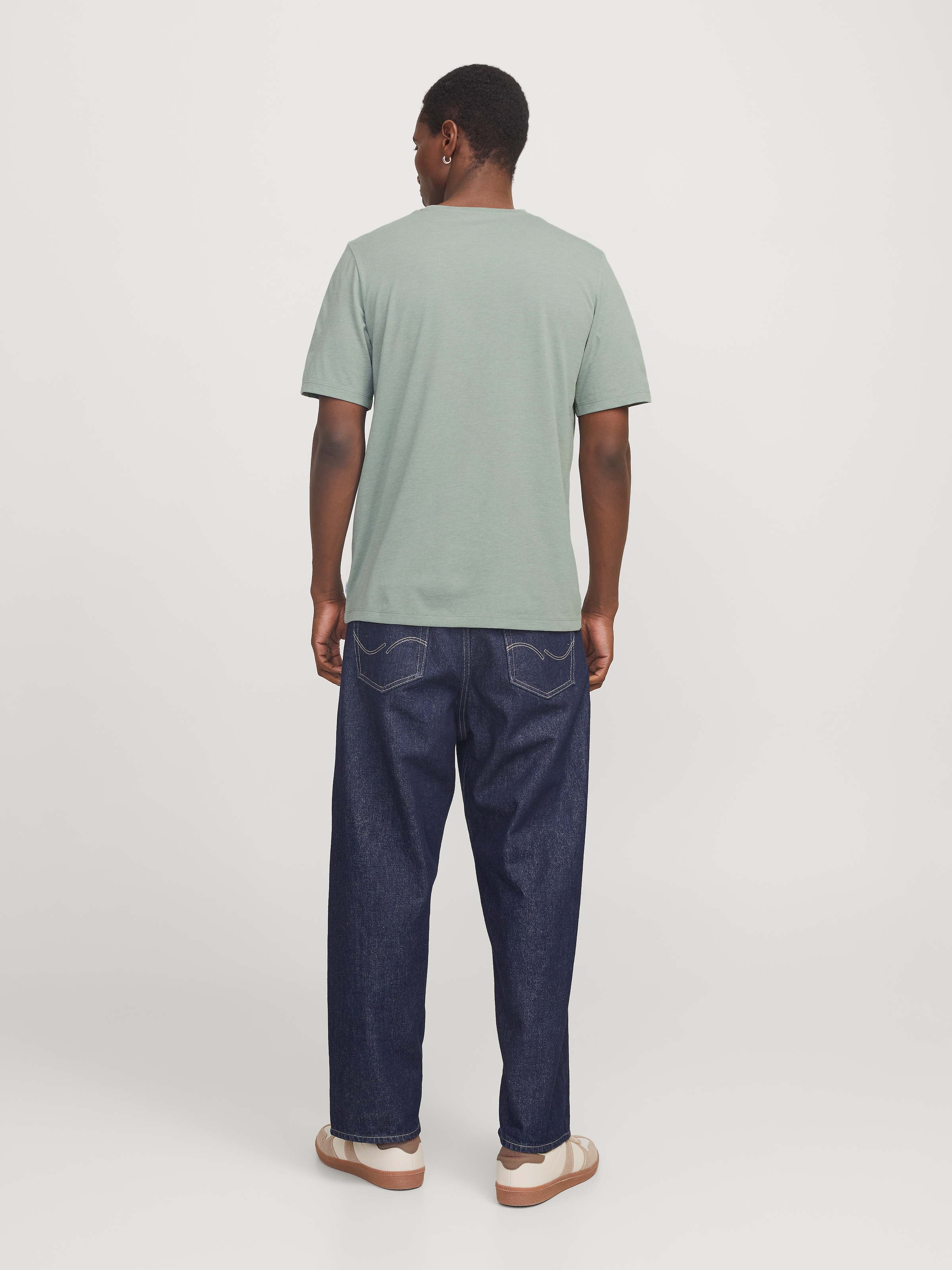 Jack & Jones Rundhalsshirt »JJEORGANIC MELANGE TEE SS O-NECK NOOS«, in Melange Optik
