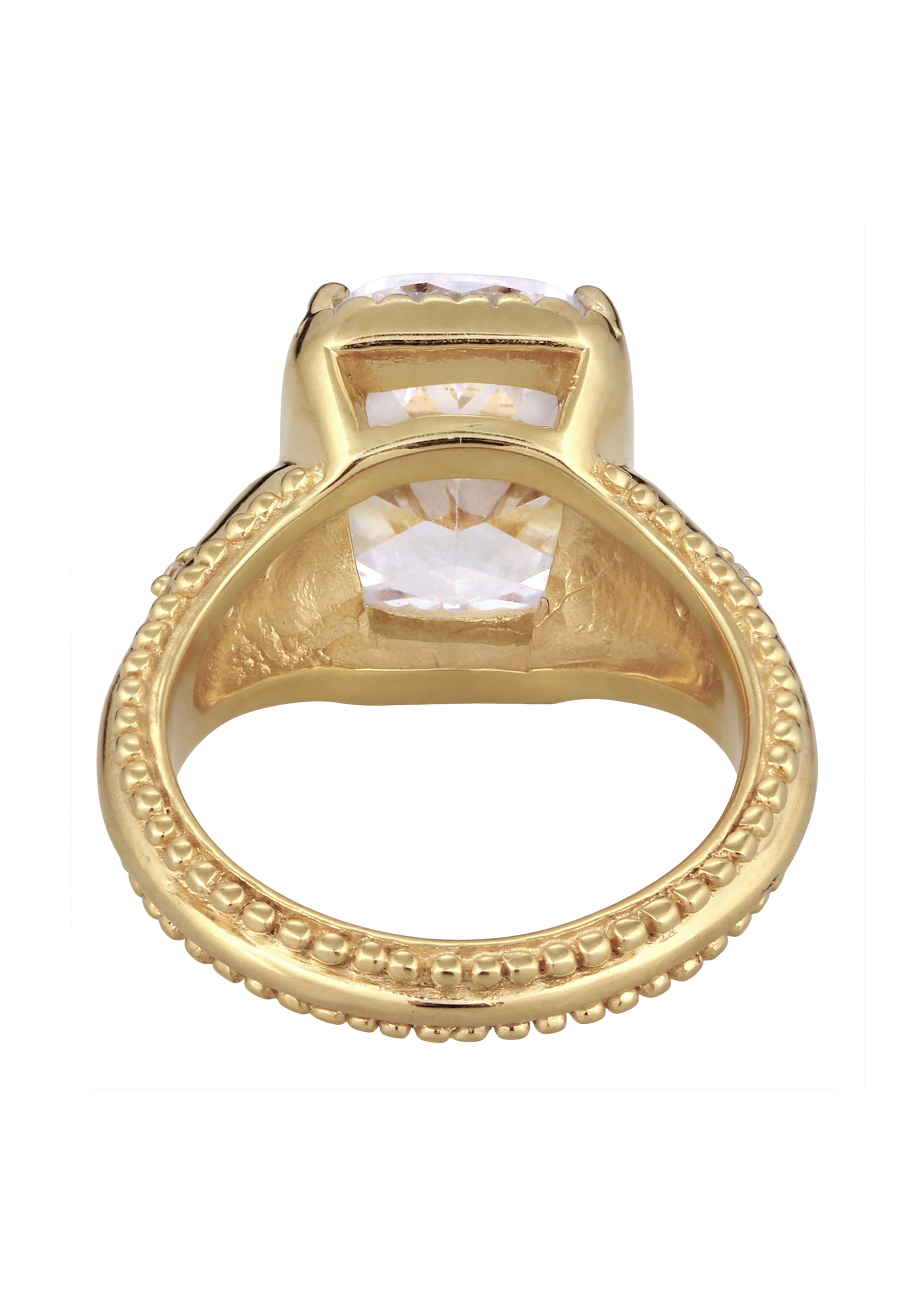 Elli Silberring »Ring Glamour Zirkonia Weiß 925 Sterling Silber vergoldet«