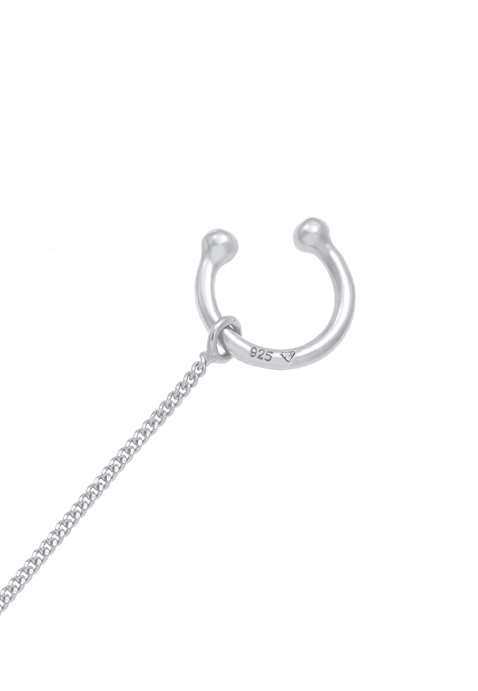Elli Ohrklemme »Ohrringe Earcuff Ohrklemme Durchzieher Single 925 Silber«
