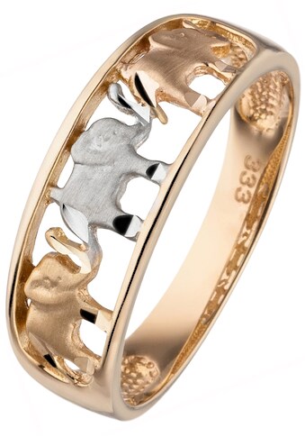 JOBO Fingerring »Elefanten«, 333 Gold tricolor kaufen