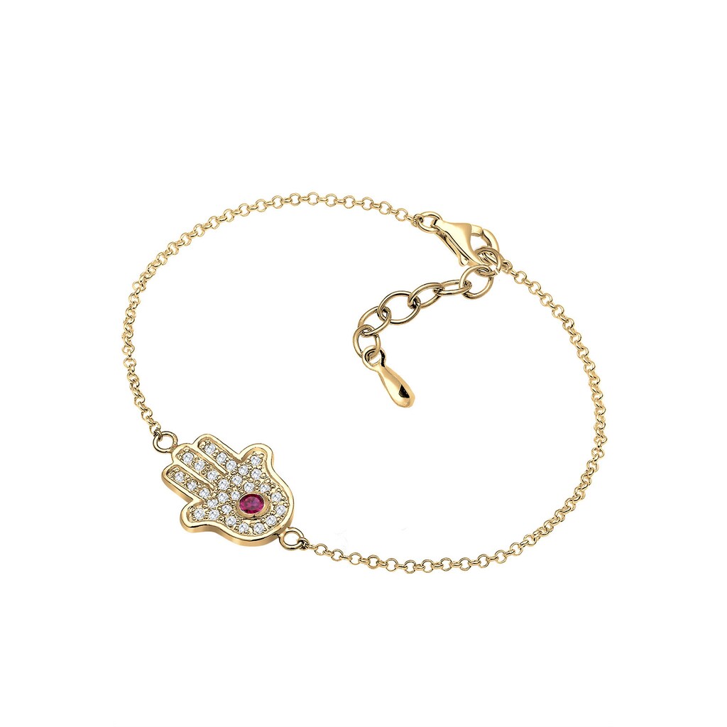 Elli Armband »Hamsa Hand der Fatima Zirkonia 925 Silber«