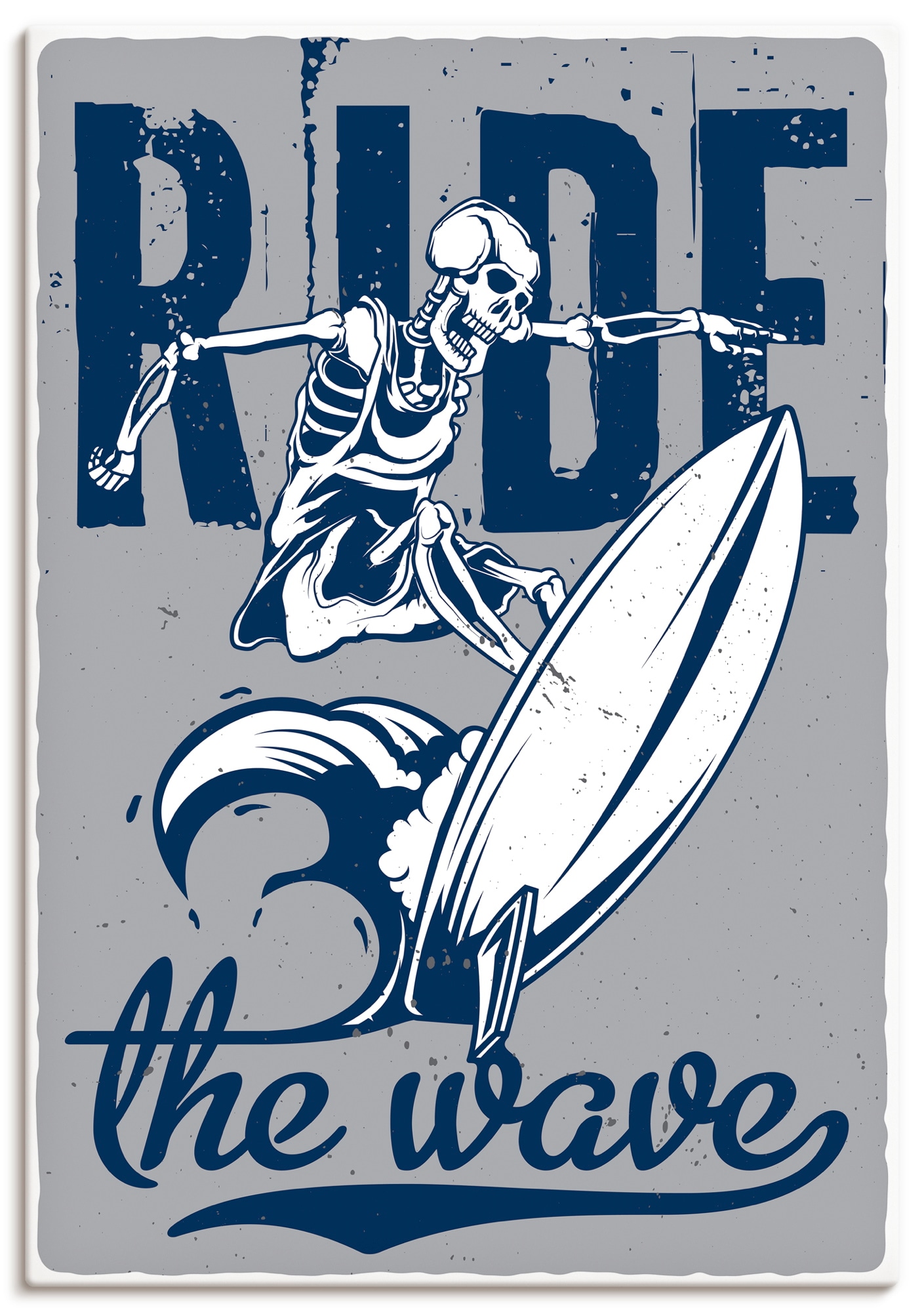 Artland Wandbild "Reite die Welle" 1 Stk. tlg. als Alubild, Leinwandbild, Poster, Wandaufkleber in verschied. Größen