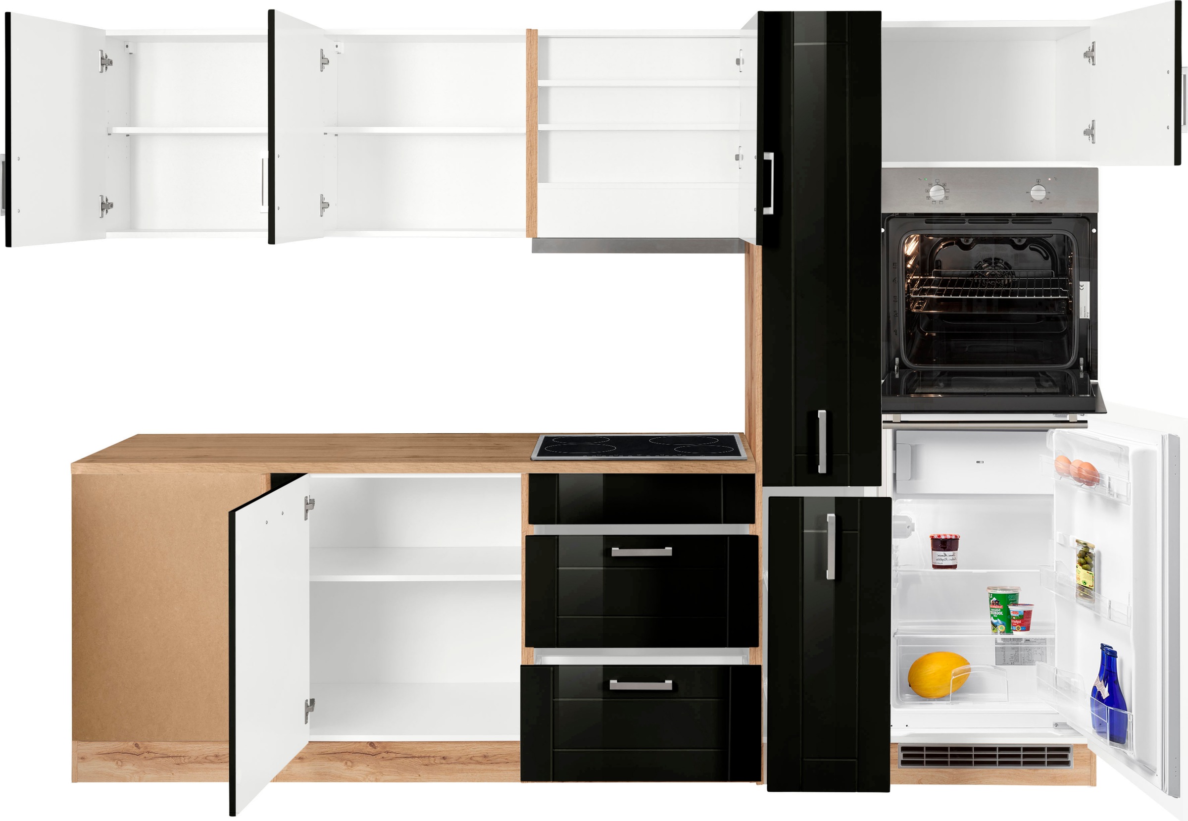 KOCHSTATION Winkelküche »KS-Tinnum«, mit E-Geräten, Stellbreite 240/270 cm