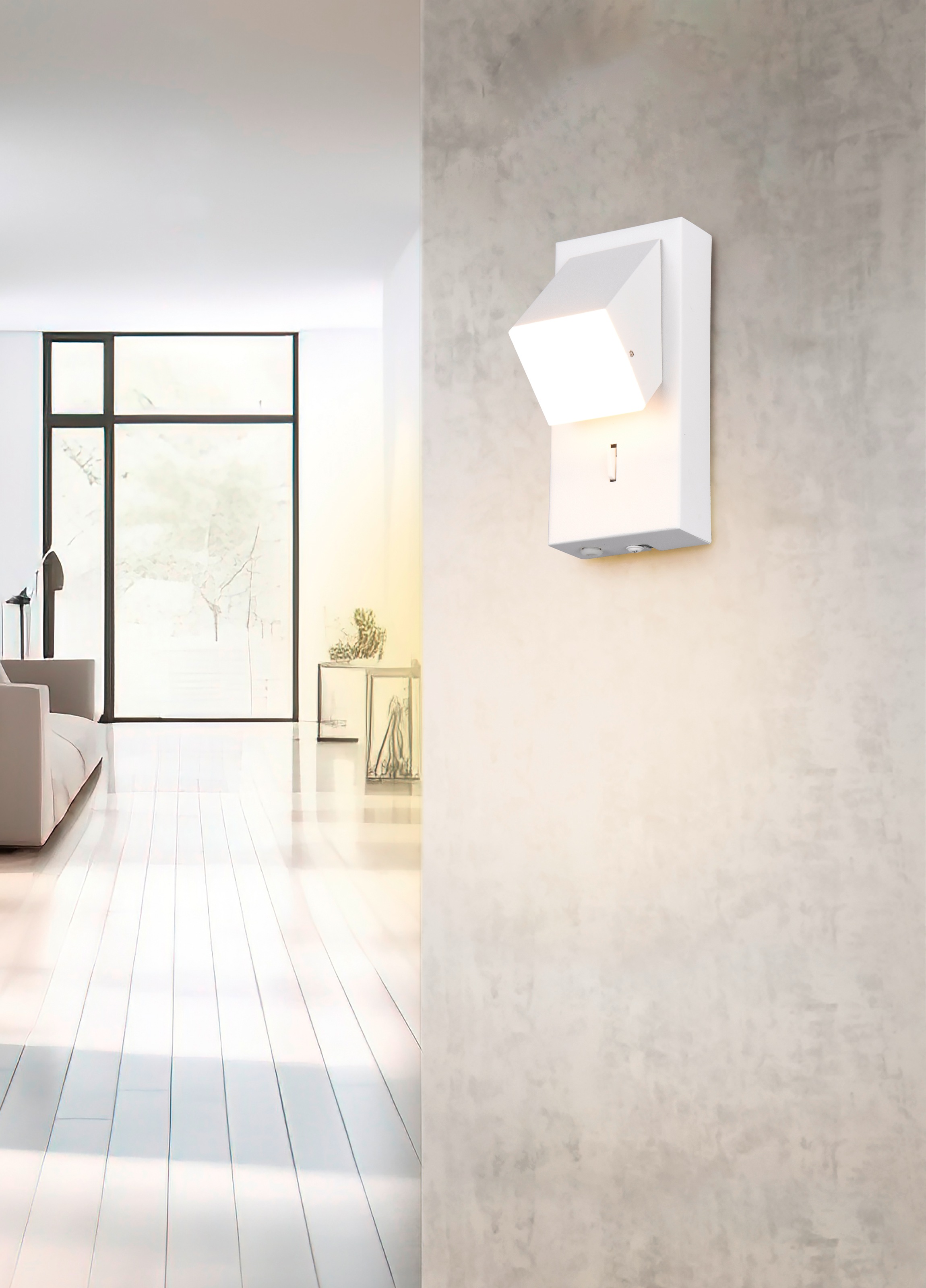 TRIO Leuchten LED Wandleuchte »RAGLAN, schwenkbare LED Wandlampe, flexibel als up- oder down-light« LED-Board 1 Stk. Warmweiß 400 Lumen 3000K warmweiß, Metall Wandlampe IP20