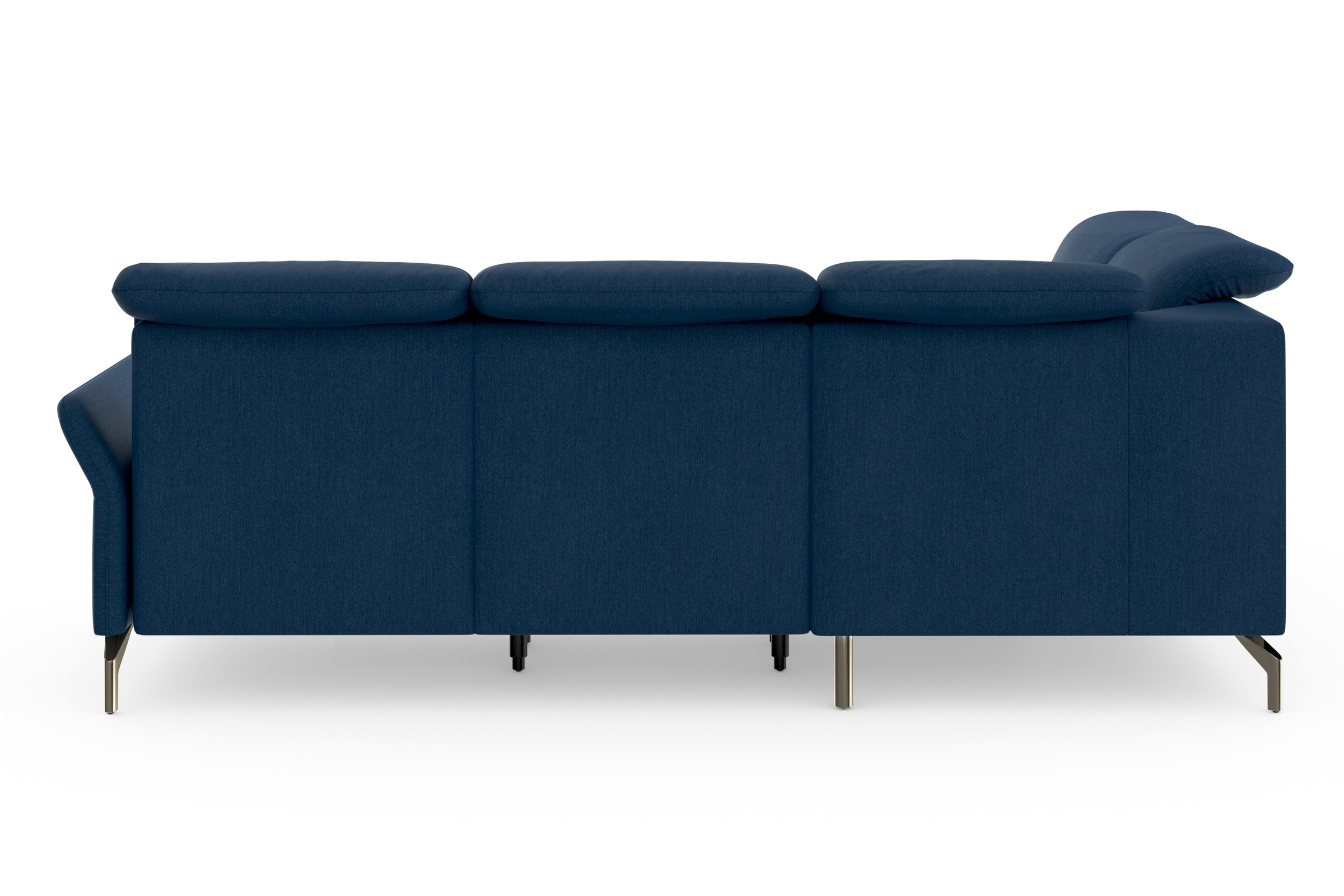 sit&more Ecksofa »Fashion L-Form«, wahlweise mit Kopfteilverstellung, Vorziehsitz, motorisch, Nickelfüße