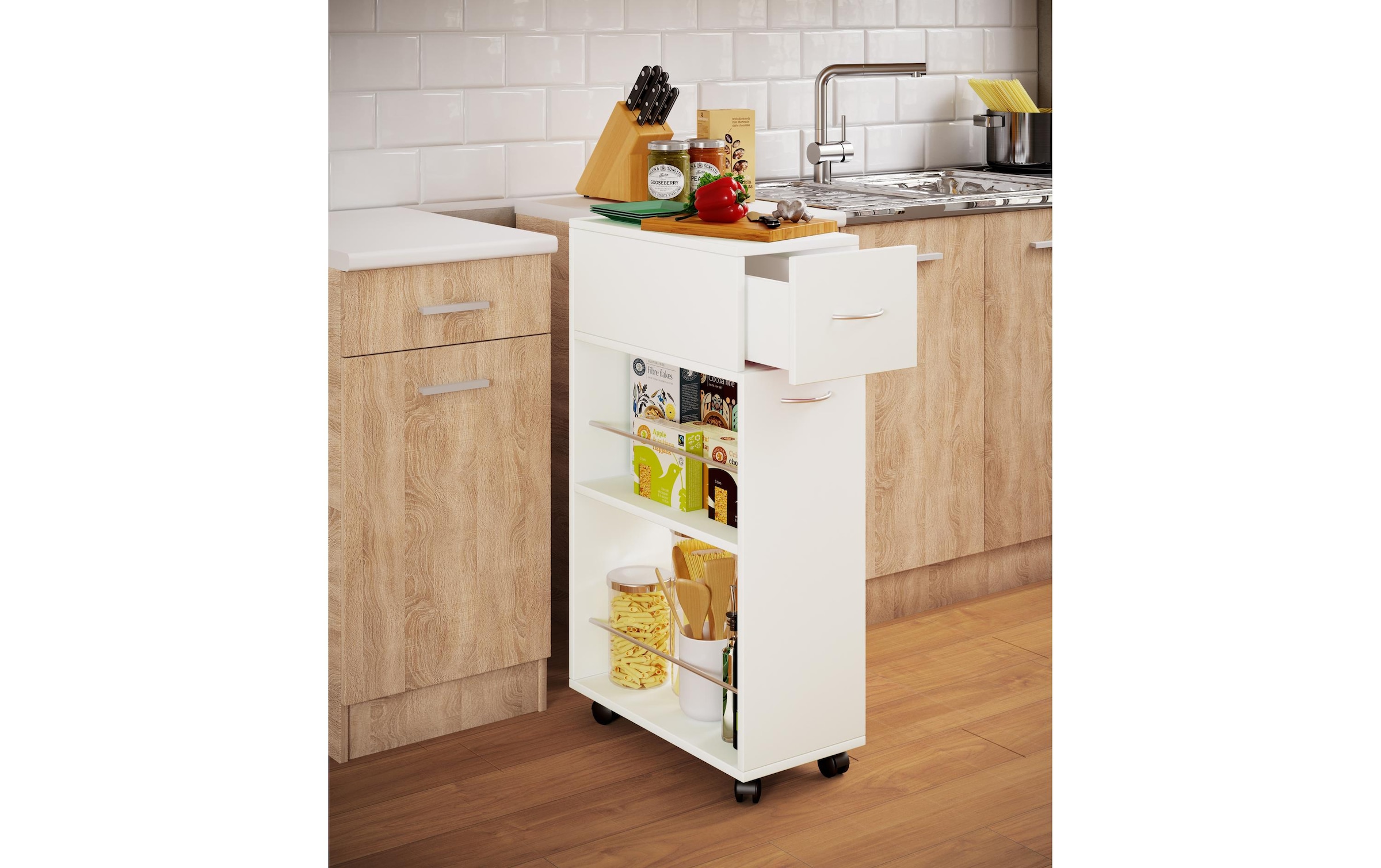 Ebuy24 Weiß Küchenwagen Sevierwagen Tusal Schublade - Image 7