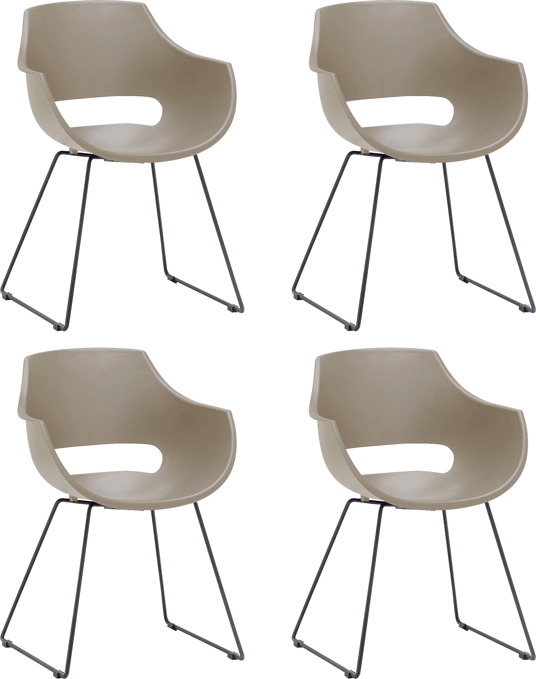 MCA furniture Schalenstuhl "Rockville" (Set) 4 Stk. 4er-Set, Kufe, Kunststo günstig online kaufen
