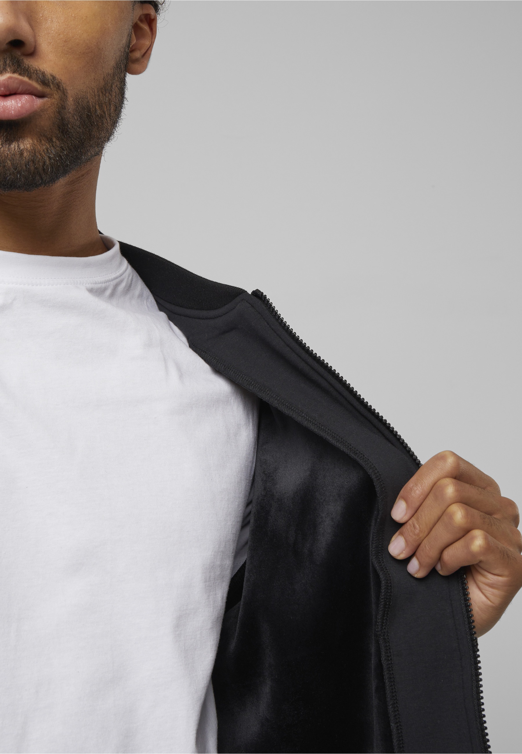 URBAN CLASSICS Collegejacke »Urban Classics Herren Cozy College Jacket« 1 Stk. tlg. ohne Kapuze