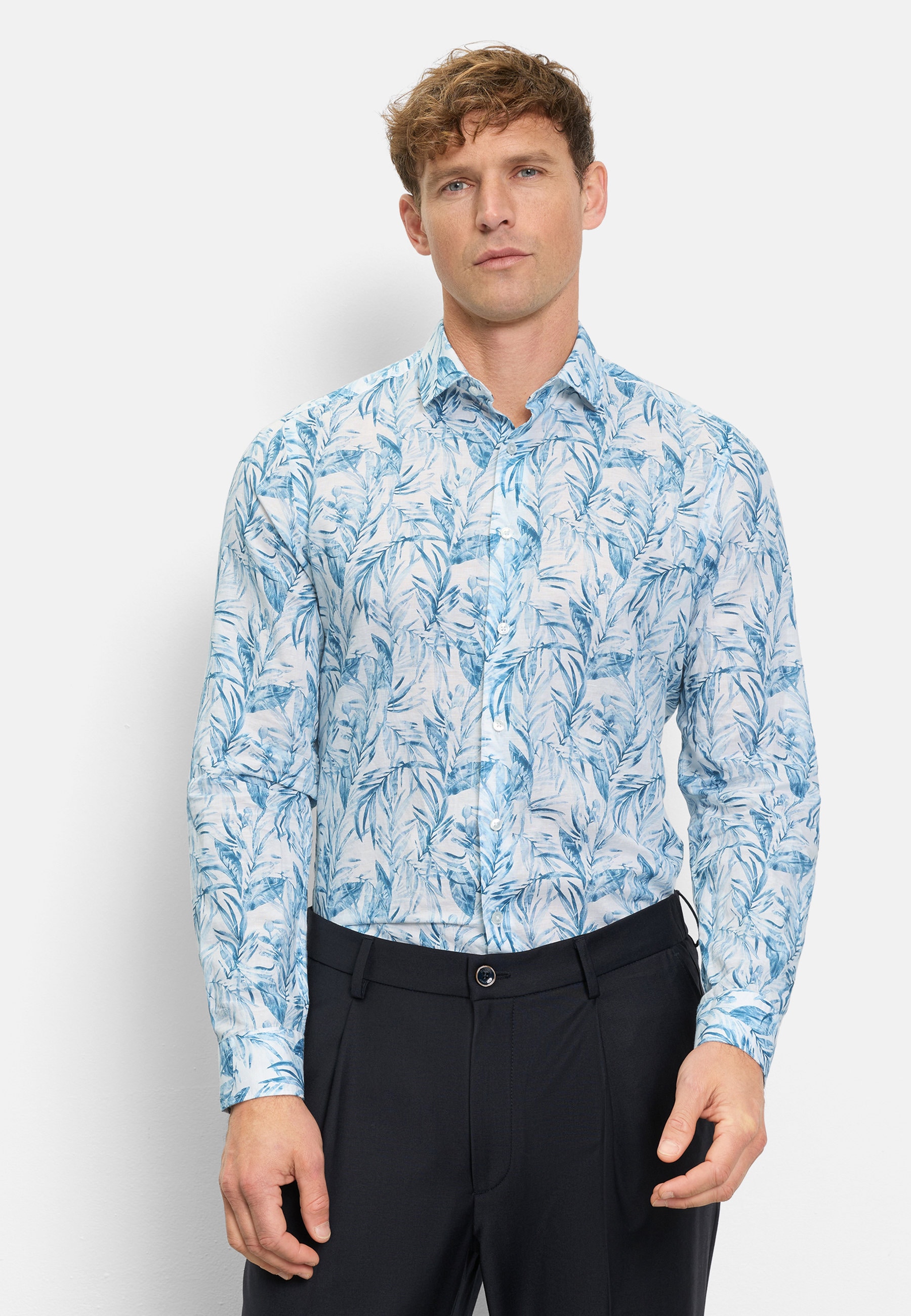 OLYMP "OLYMP Level Five garment washed, Body Fit, Kent"