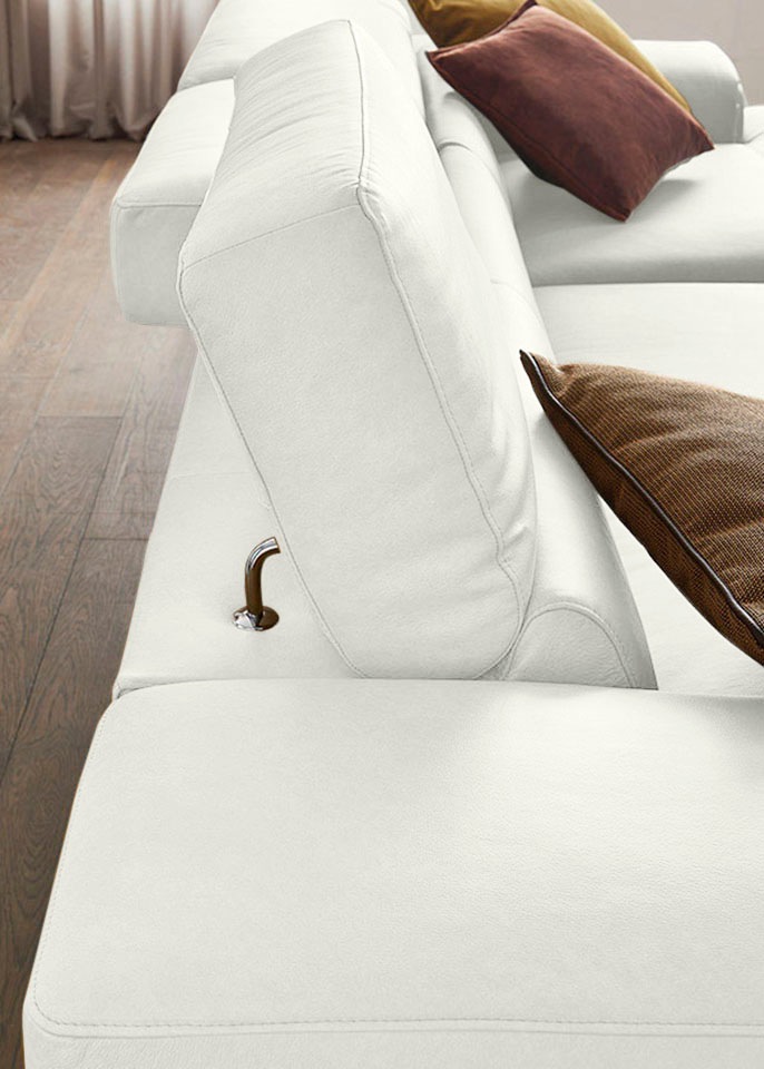 Thumbnail - W.SCHILLIG Ecksofa "piedroo, Designsofa mit tollem Sitzkomfort, bequem und elegant, L-Form", Kopfteilverstellung, wahlwe...