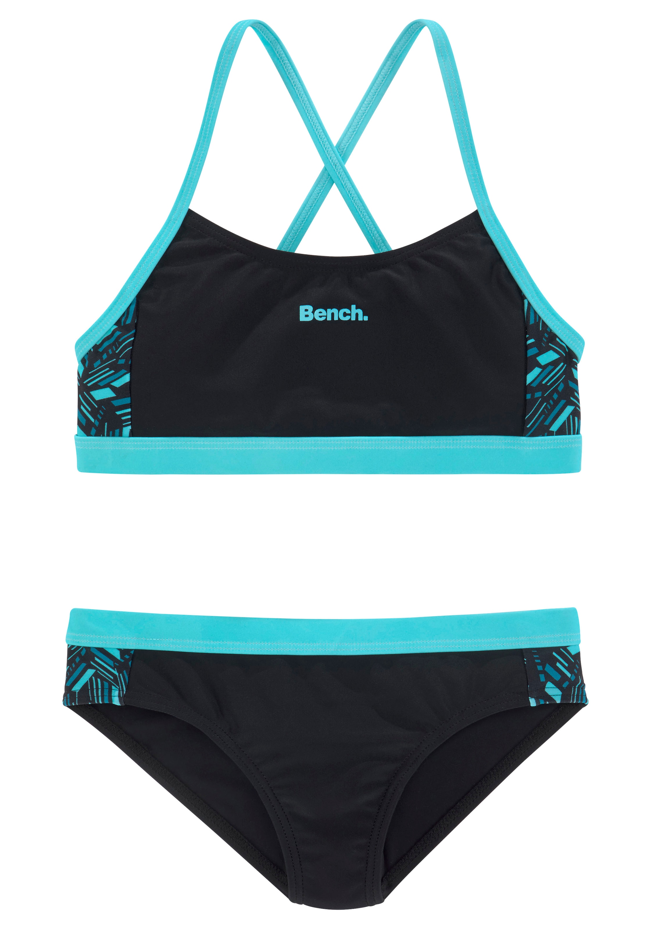 mit online bestellen Bustier-Bikini, geometrische bedruckten BAUR | Bench. Einsätzen