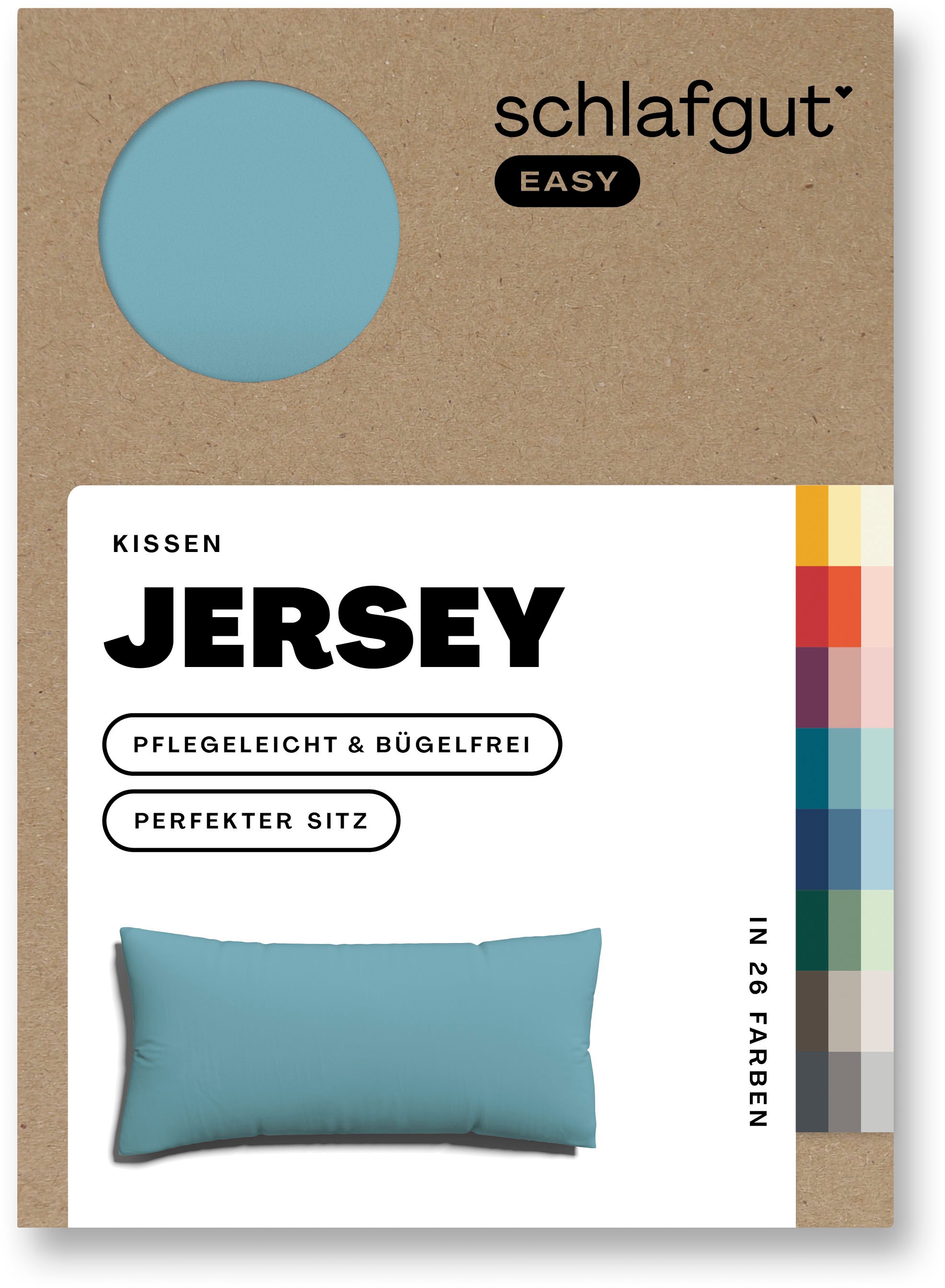 Schlafgut Kissenbezug »EASY Jersey«, (1 St.), Kissenhülle mit Reißverschluss, weich und saugfähig, Kissenbezug