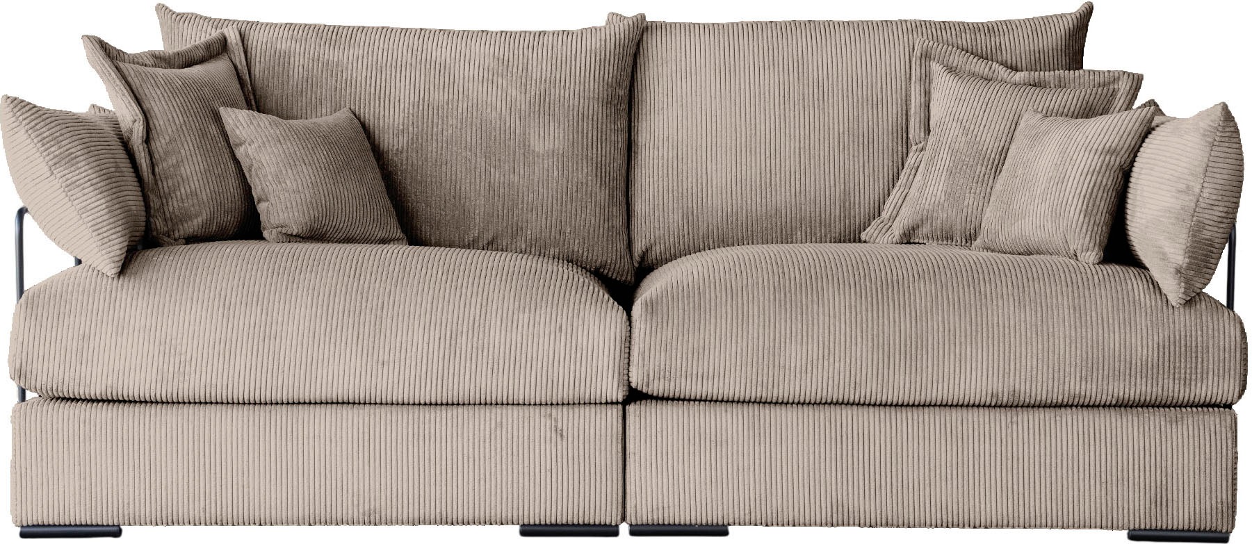 Home affaire Big-Sofa "Casa, Breite 247 cm" Mega-Sofa, Cord oder Chenille-S günstig online kaufen