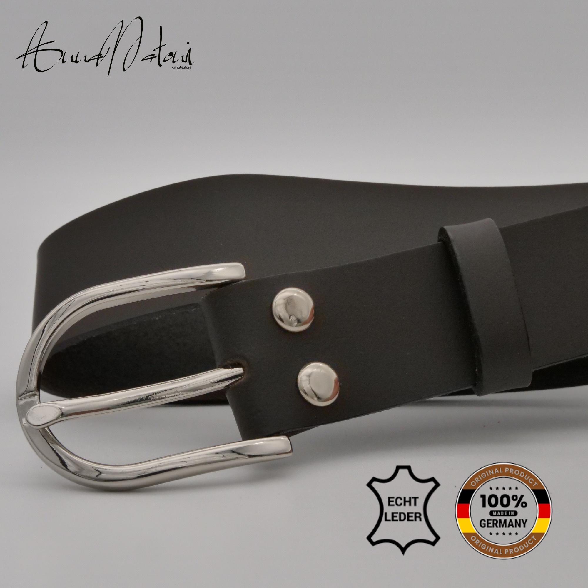 Thumbnail - AnnaMatoni Ledergürtel "AnnaMatoni Damen Ledergürtel Basic Gürtel 3cm breit echt Leder"