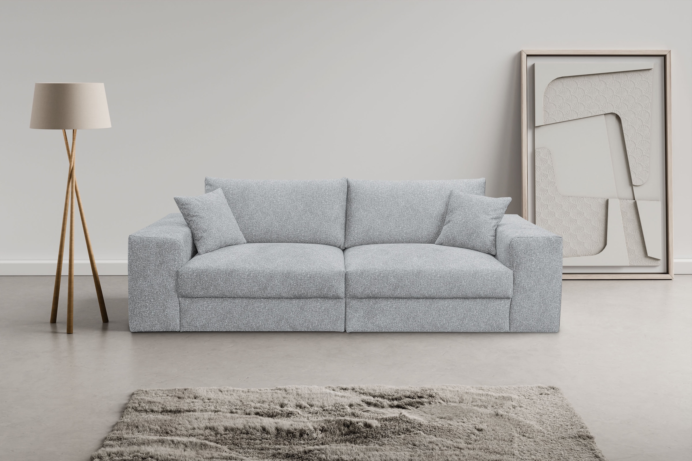 WERK2 Big-Sofa "Rozzana 246 cm Mega Sofa mit viel Platz modern und bequem" Plüsch